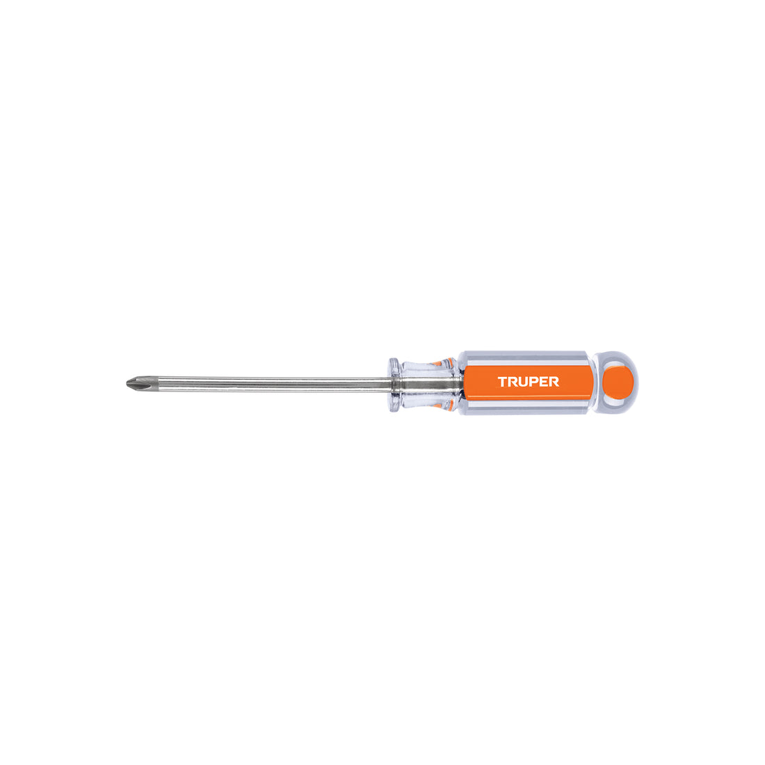 Desarmador de cruz 1/4" x 4" mango de acetato, TRUPER