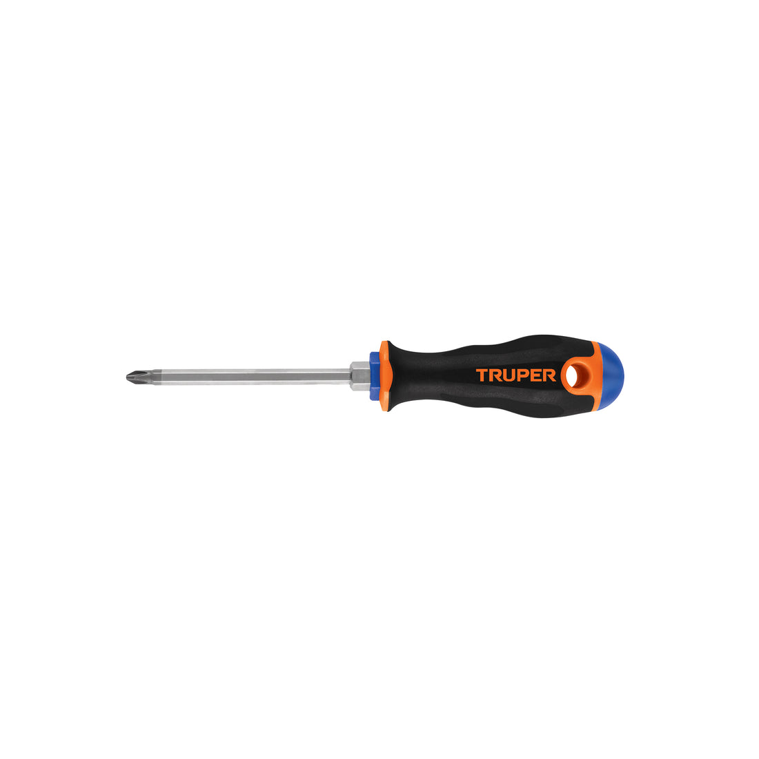 Desarmador de cruz 1/4" x 4" mango Comfort Grip, TRUPER