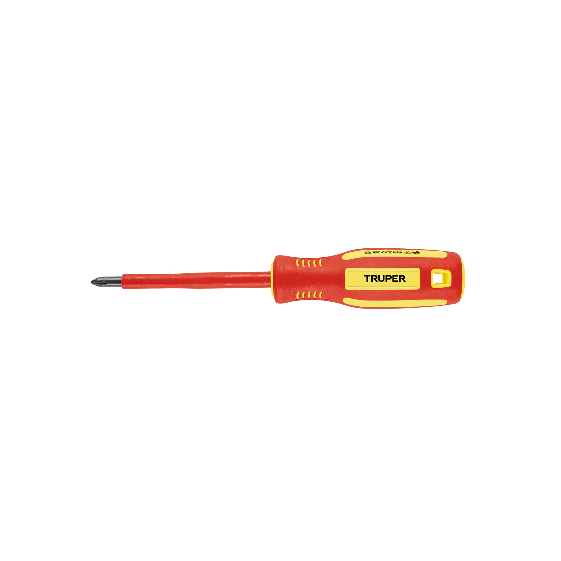 Desarmador dieléctrico de cruz 1/4" x 4", TRUPER