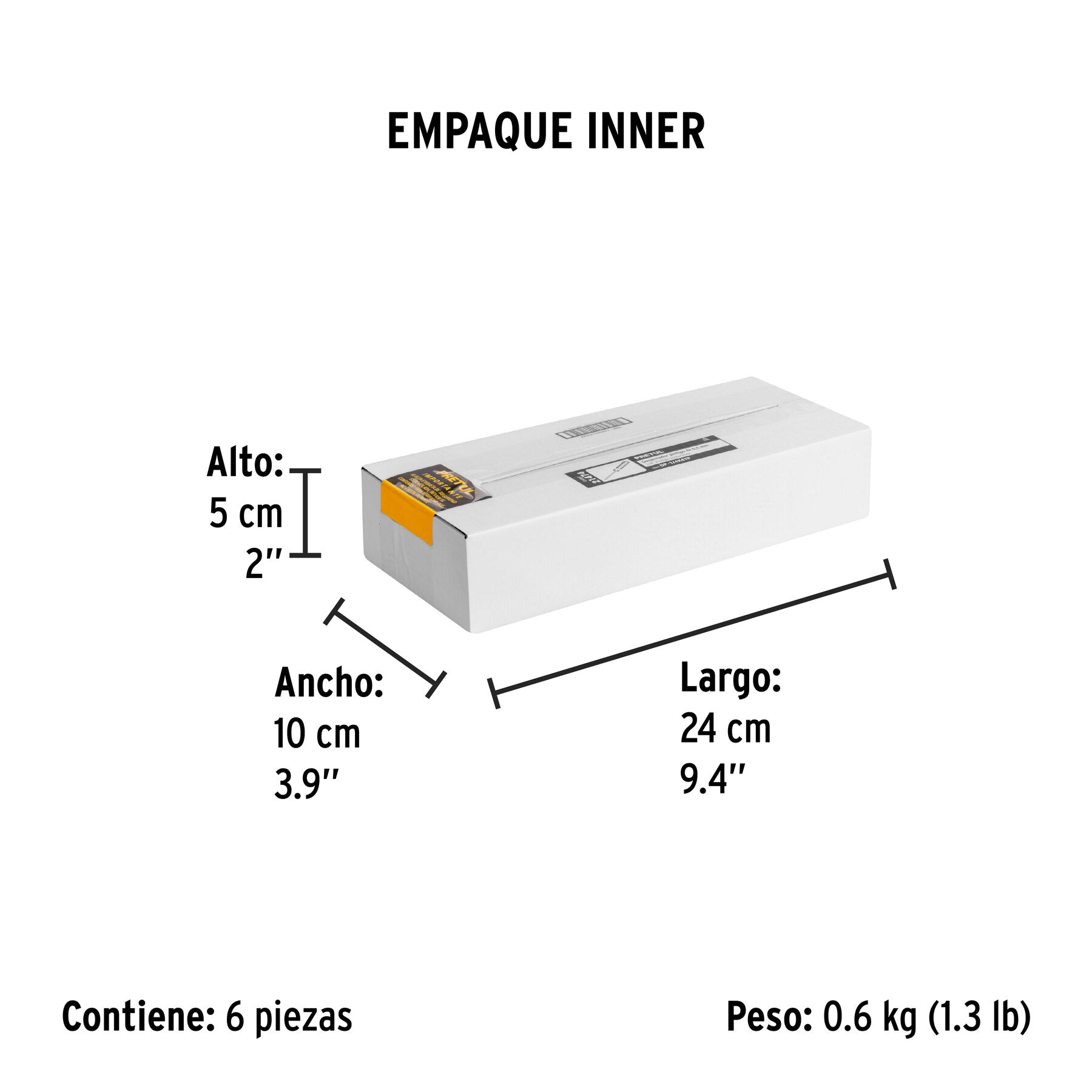 Desarmador de cruz 1/4 x 4" mango de PVC, PRETUL - Empaque
