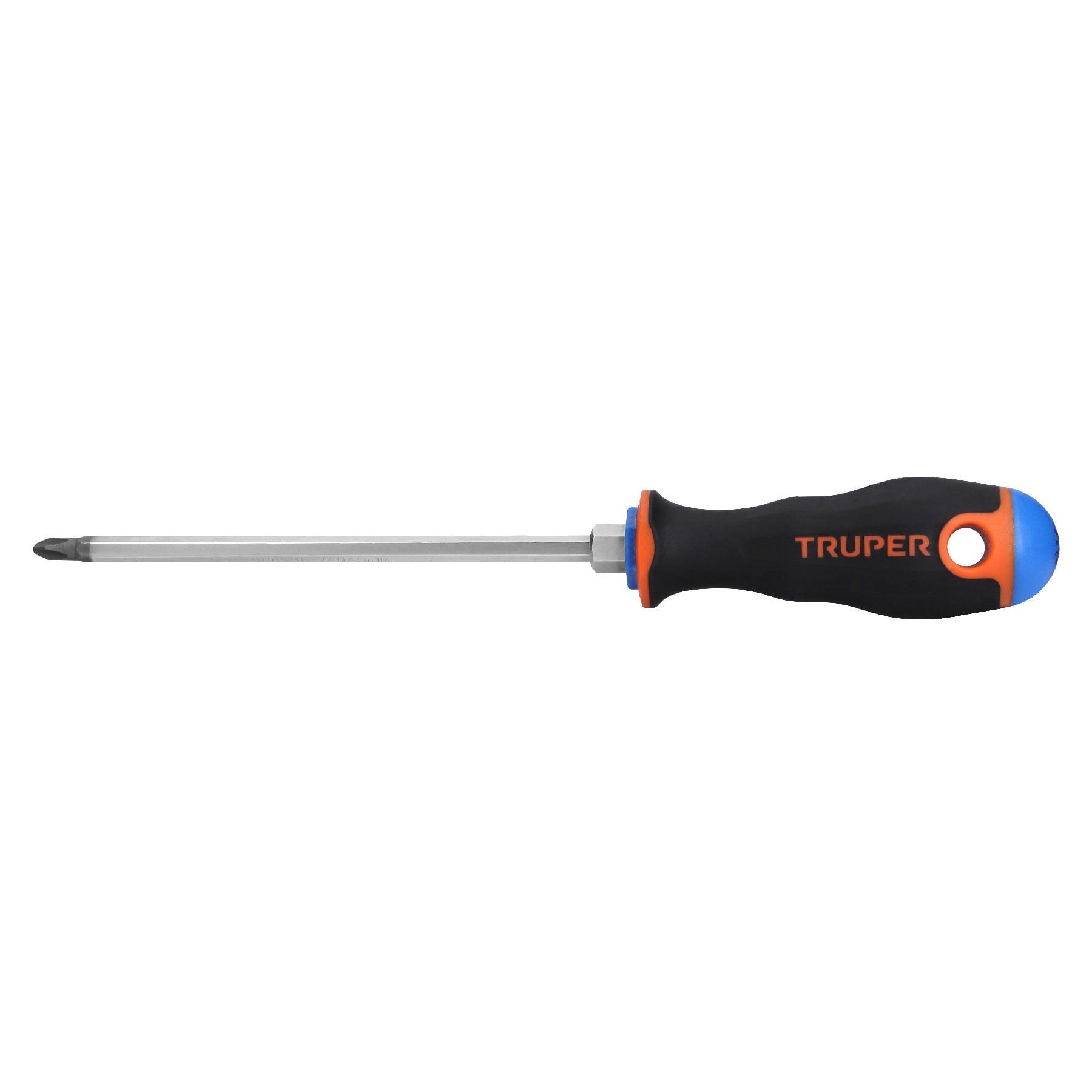 Desarmador de cruz 1/4" x 6" mango Comfort Grip, TRUPER