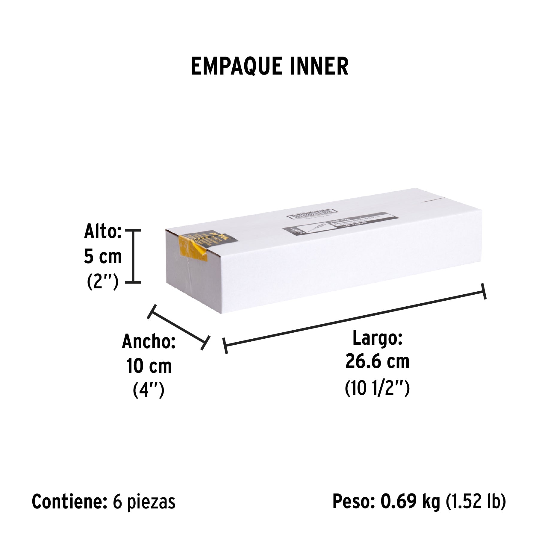 Desarmador de cruz 1/4 x 6" mango de PVC, PRETUL - Empaque