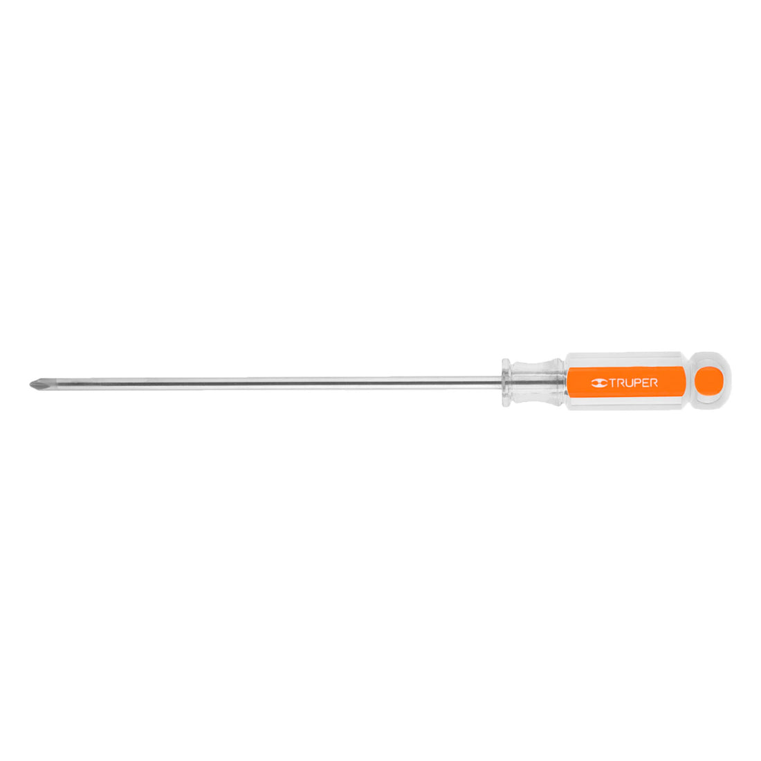 Desarmador de cruz 1/4" x 8" mango de acetato, TRUPER