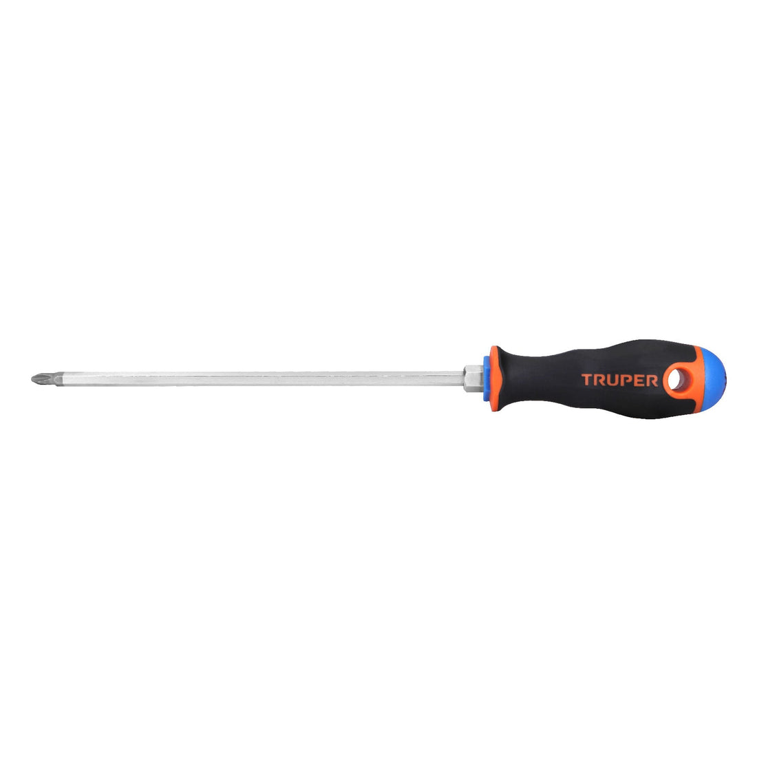 Desarmador de cruz 1/4" x 8" mango Comfort Grip, TRUPER