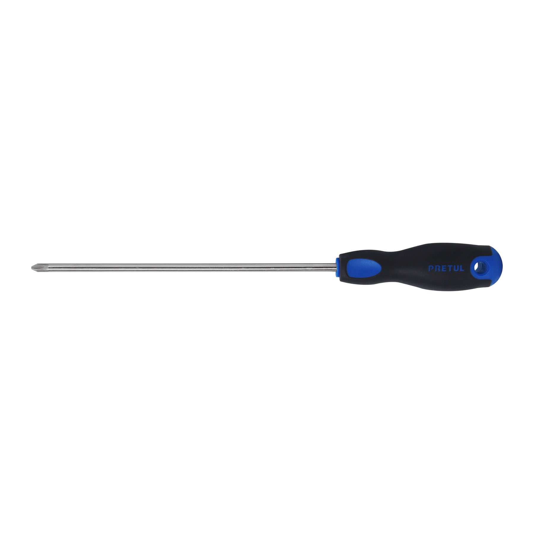 Desarmador de cruz 1/4" x 8" mango Comfort Grip, PRETUL