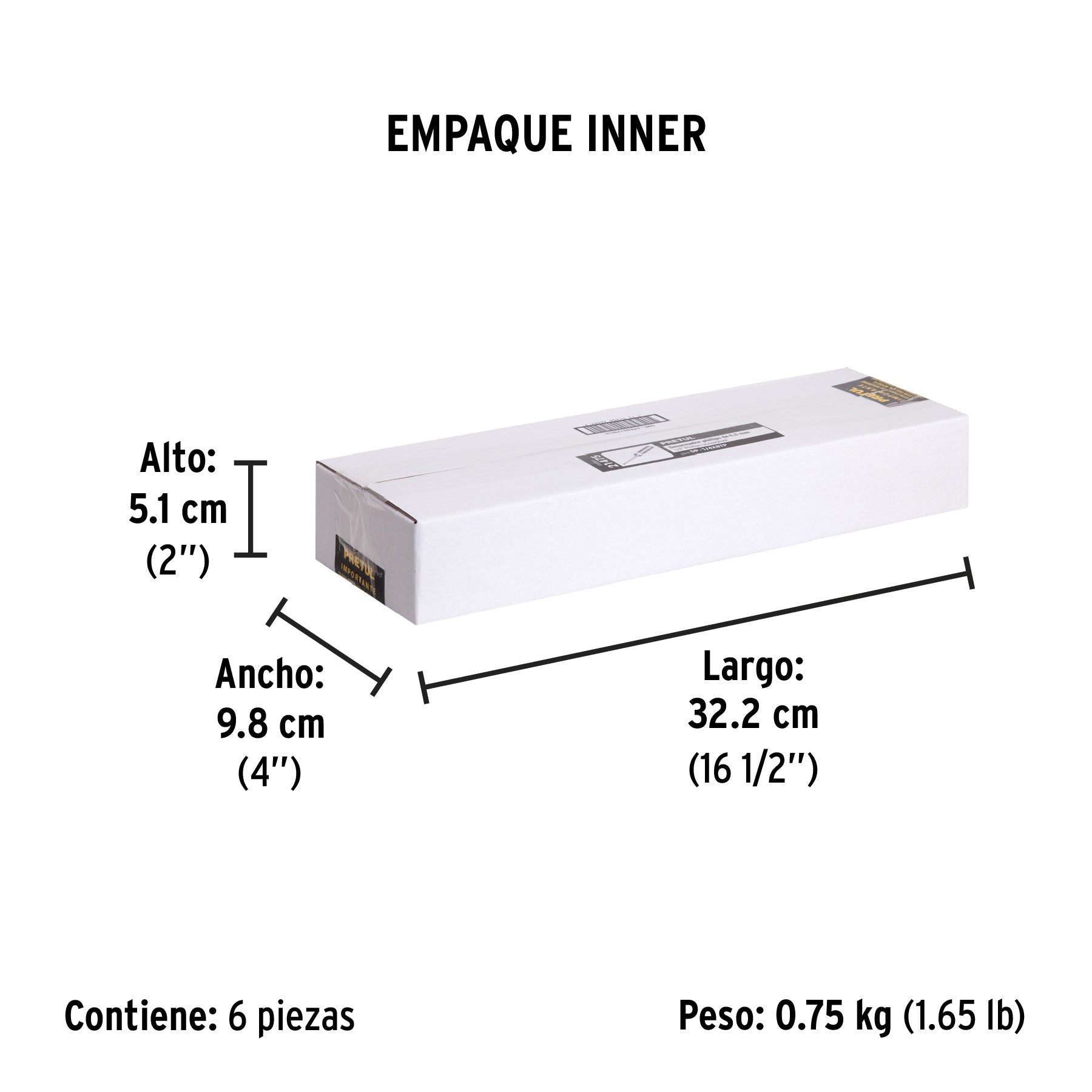 Desarmador de cruz 1/4 x 8" mango de PVC, PRETUL - Empaque