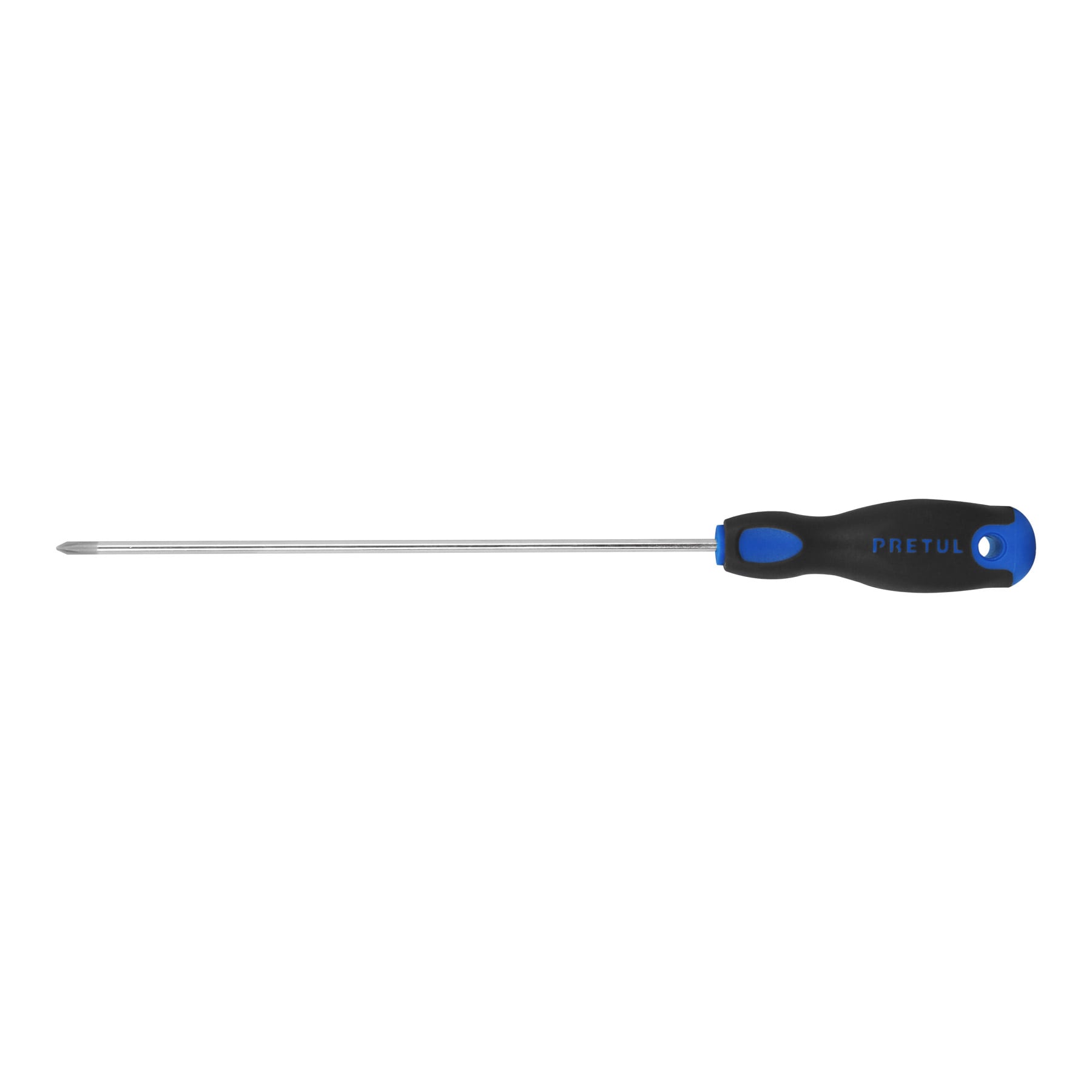 Desarmador de cruz 1/8" x 4" mango Comfort Grip, PRETUL