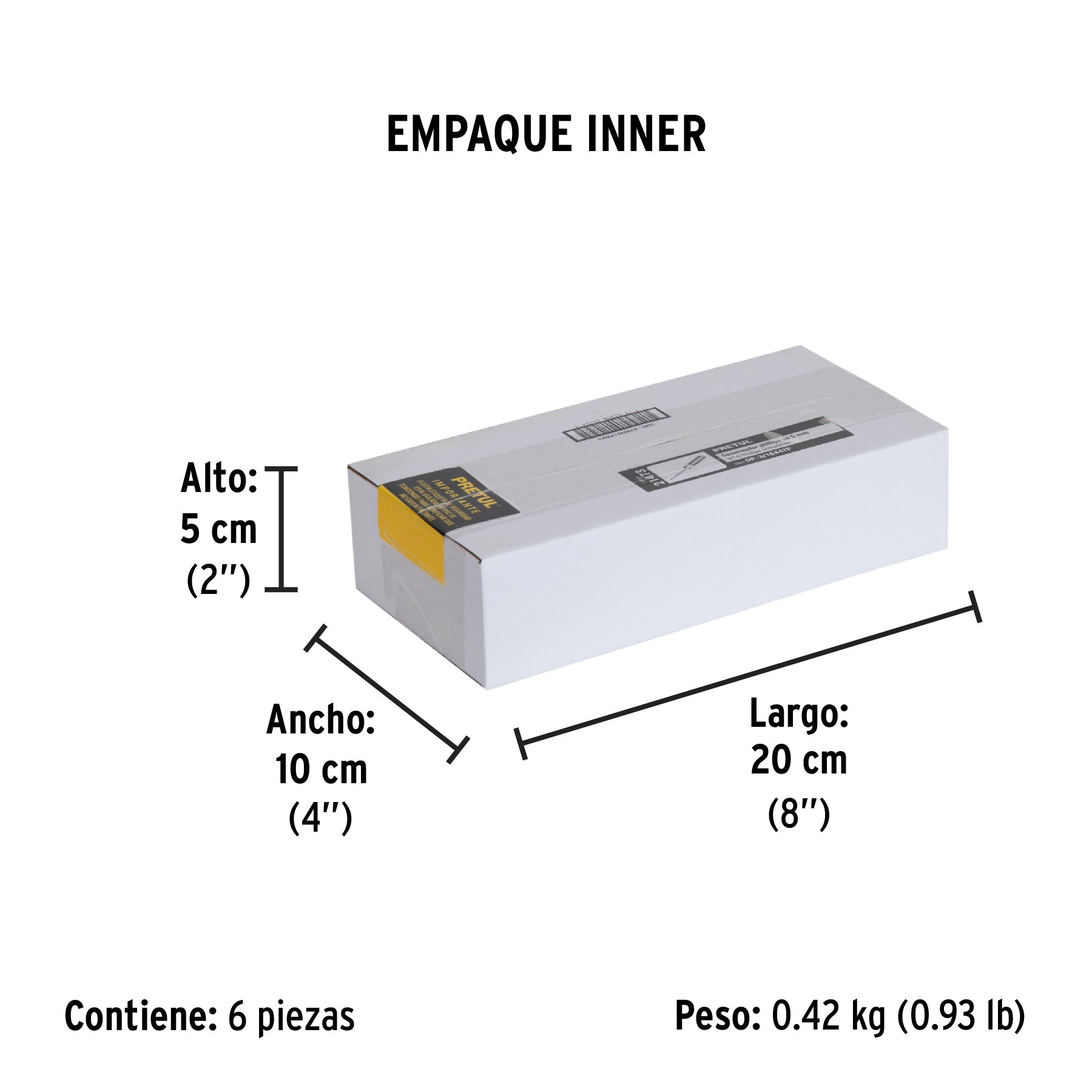Desarmador de cruz 3/16 x 4" mango de PVC, PRETUL - Empaque