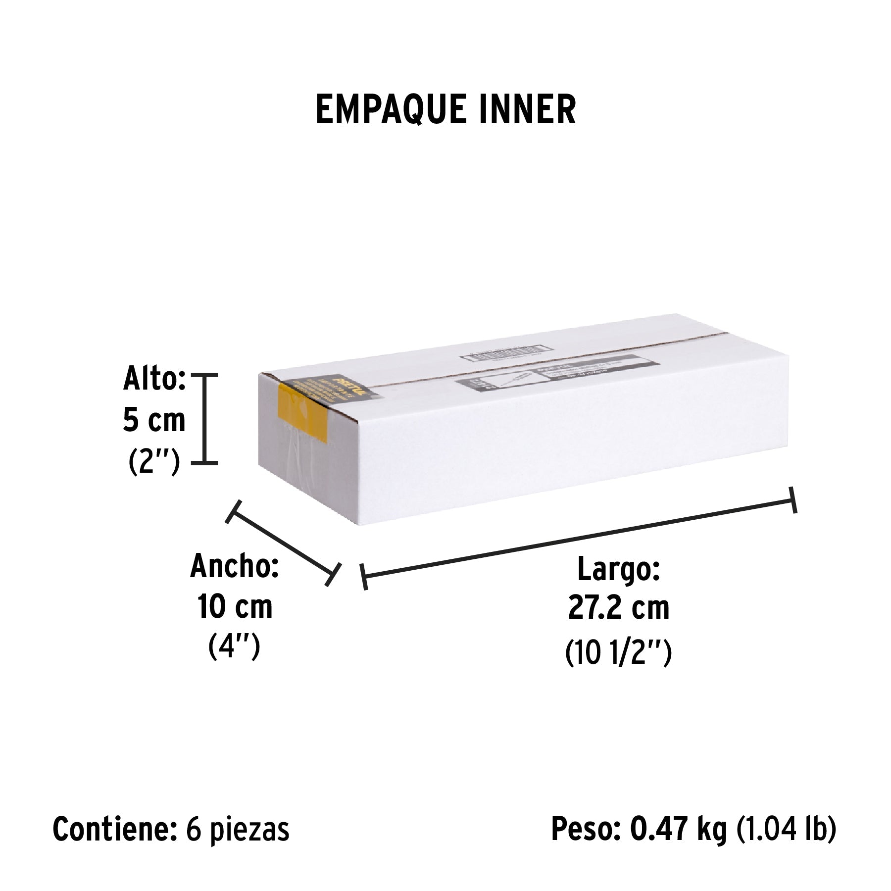 Desarmador de cruz 3/16 x 6" mango de PVC, PRETUL - Empaque