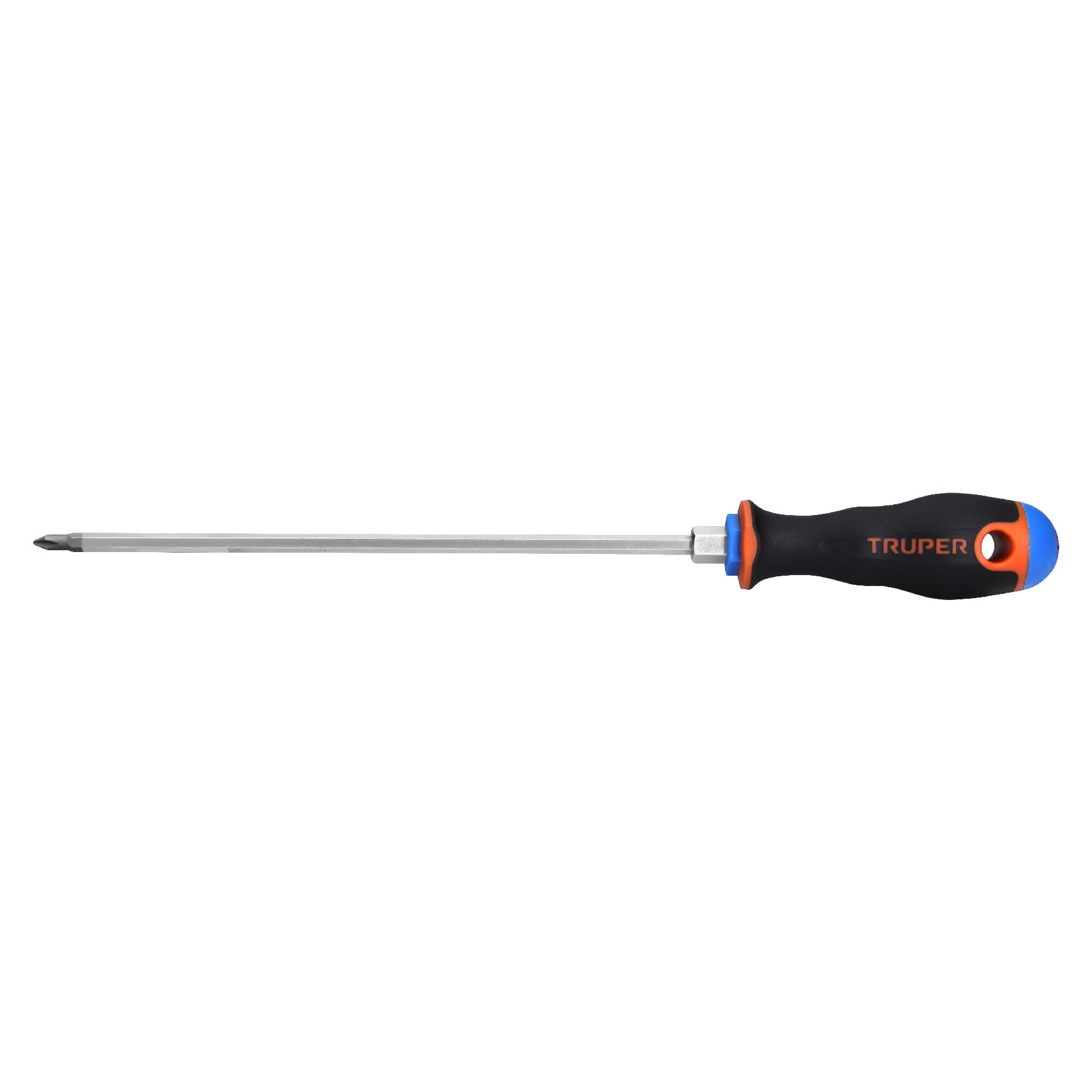 Desarmador de cruz 3/16" x 8" mango Comfort Grip, TRUPER