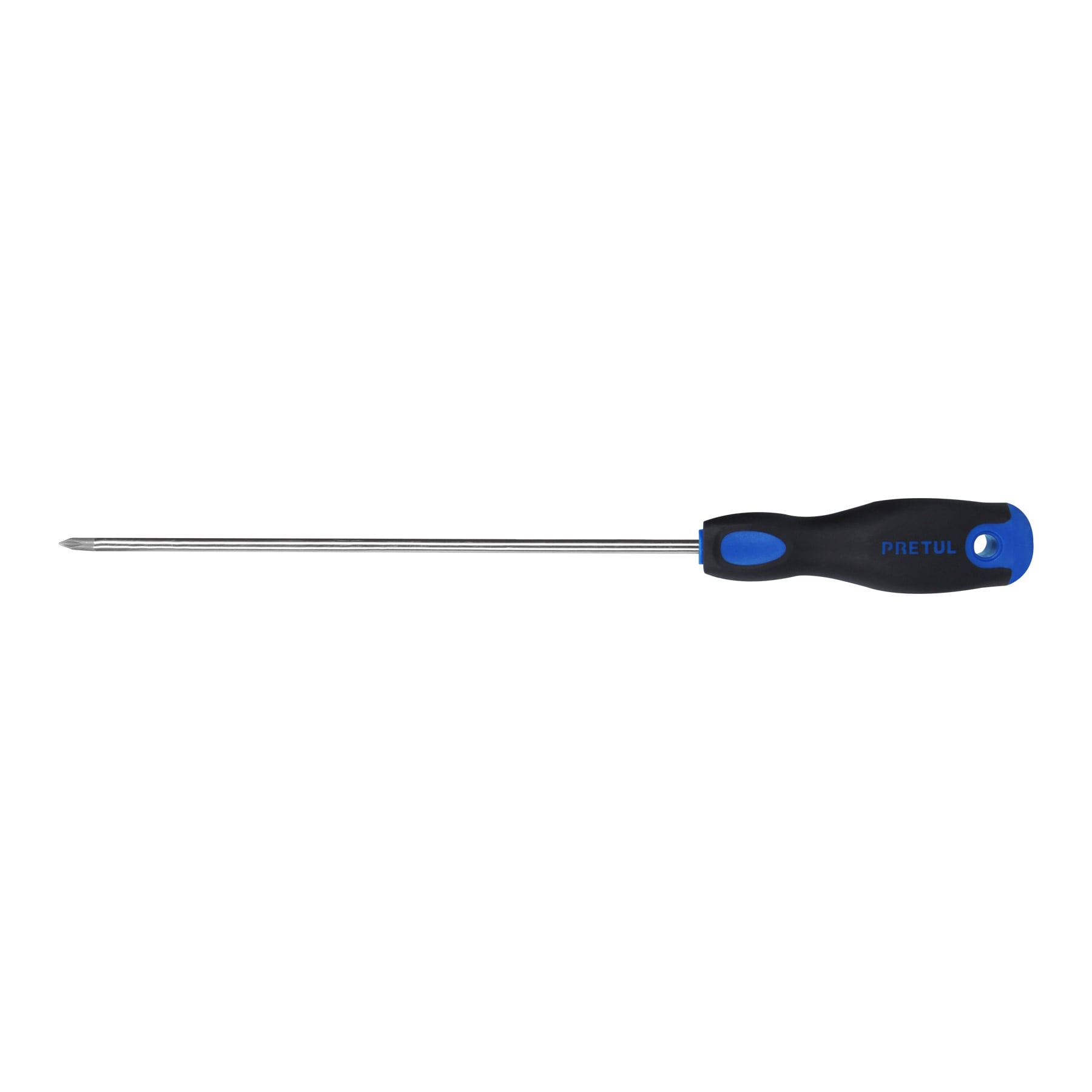 Desarmador de cruz 3/16" x 8" mango Comfort Grip, PRETUL