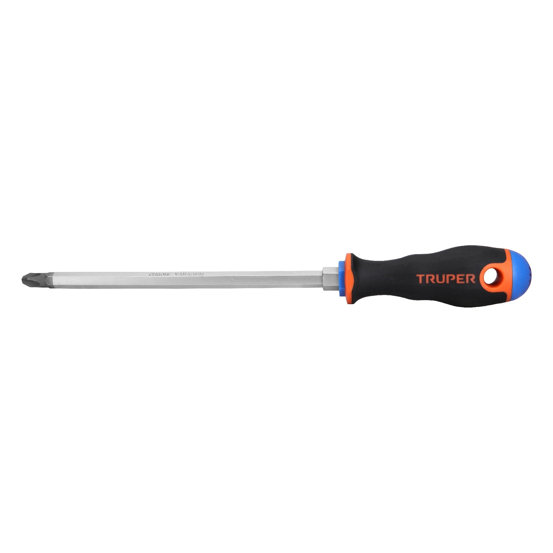 Desarmador de cruz 3/8" x 8" mango Comfort Grip, TRUPER