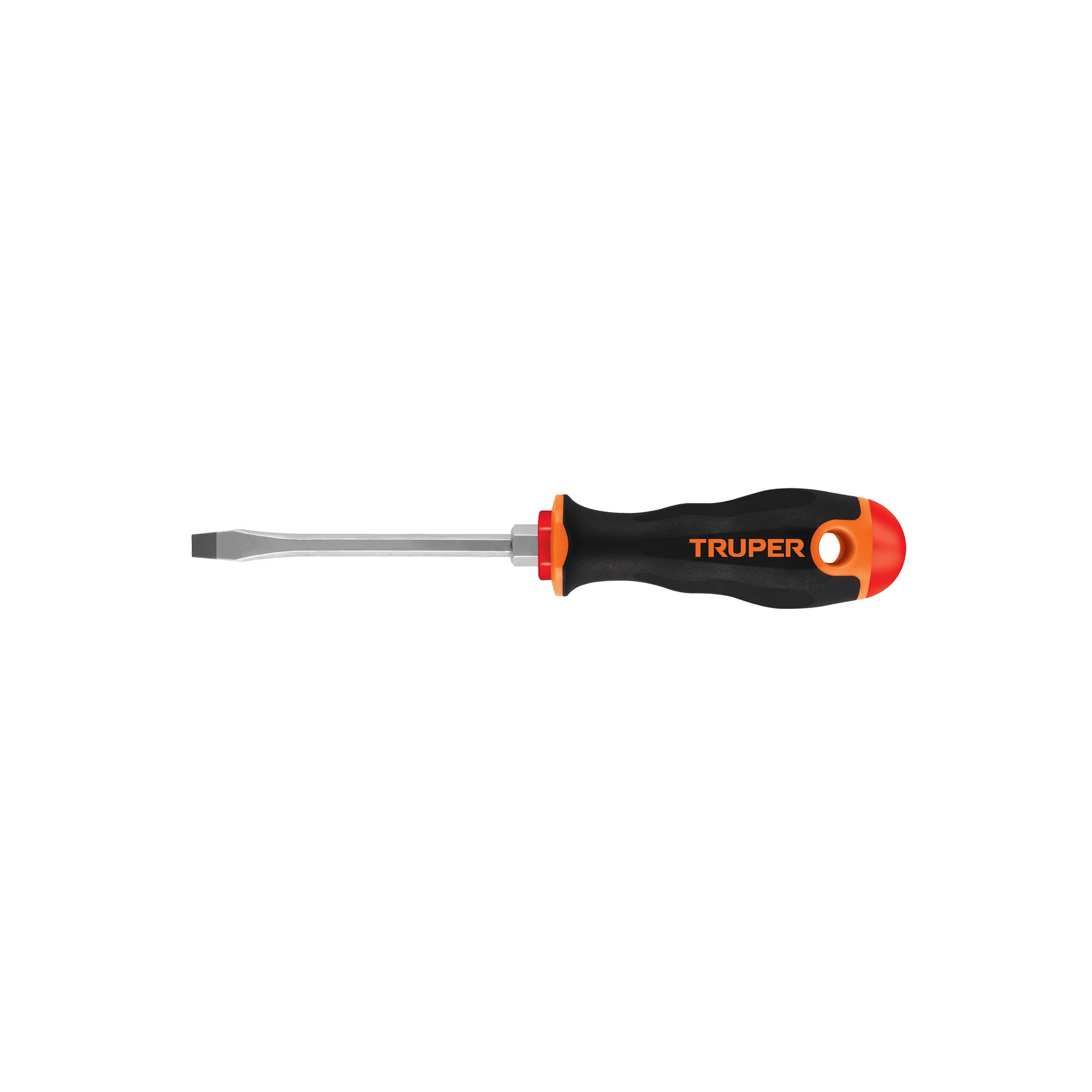 Desarmador plano 1/4" x 4" mango Comfort Grip, TRUPER