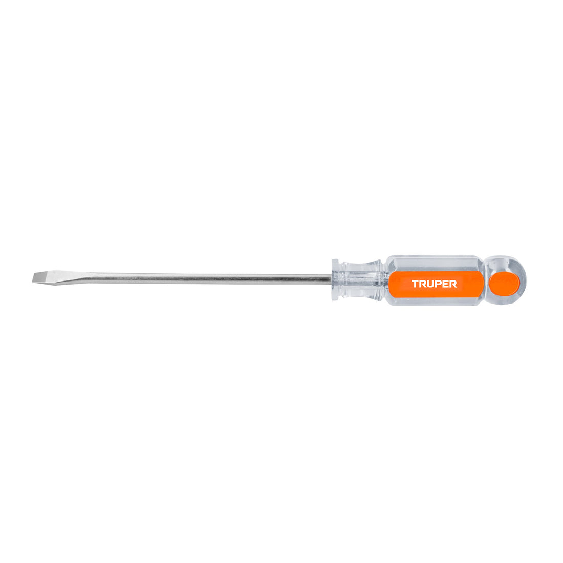 Desarmador plano 1/4" x 6" mango de acetato, TRUPER