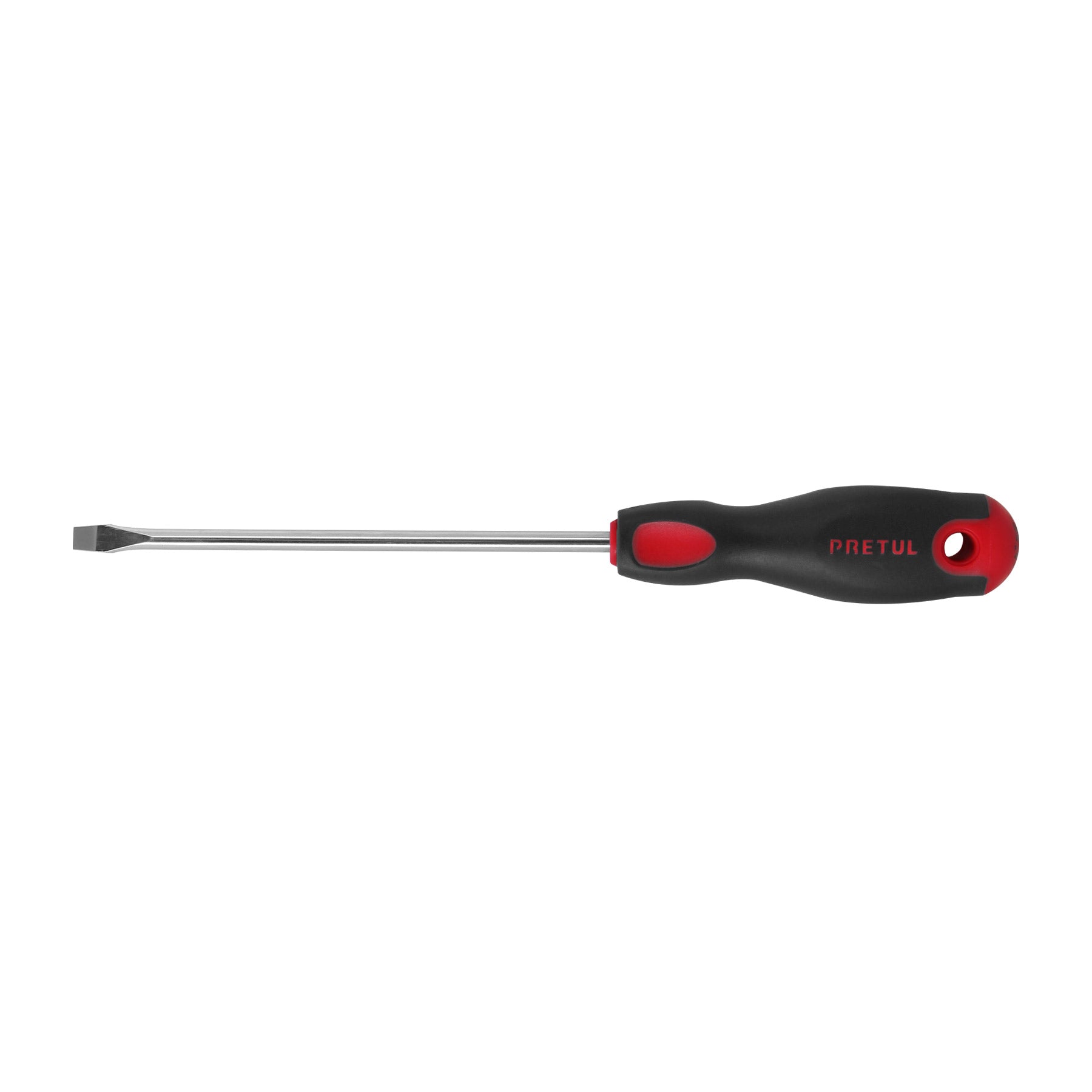 Desarmador plano 1/4" x 6"mango Comfort Grip, PRETUL