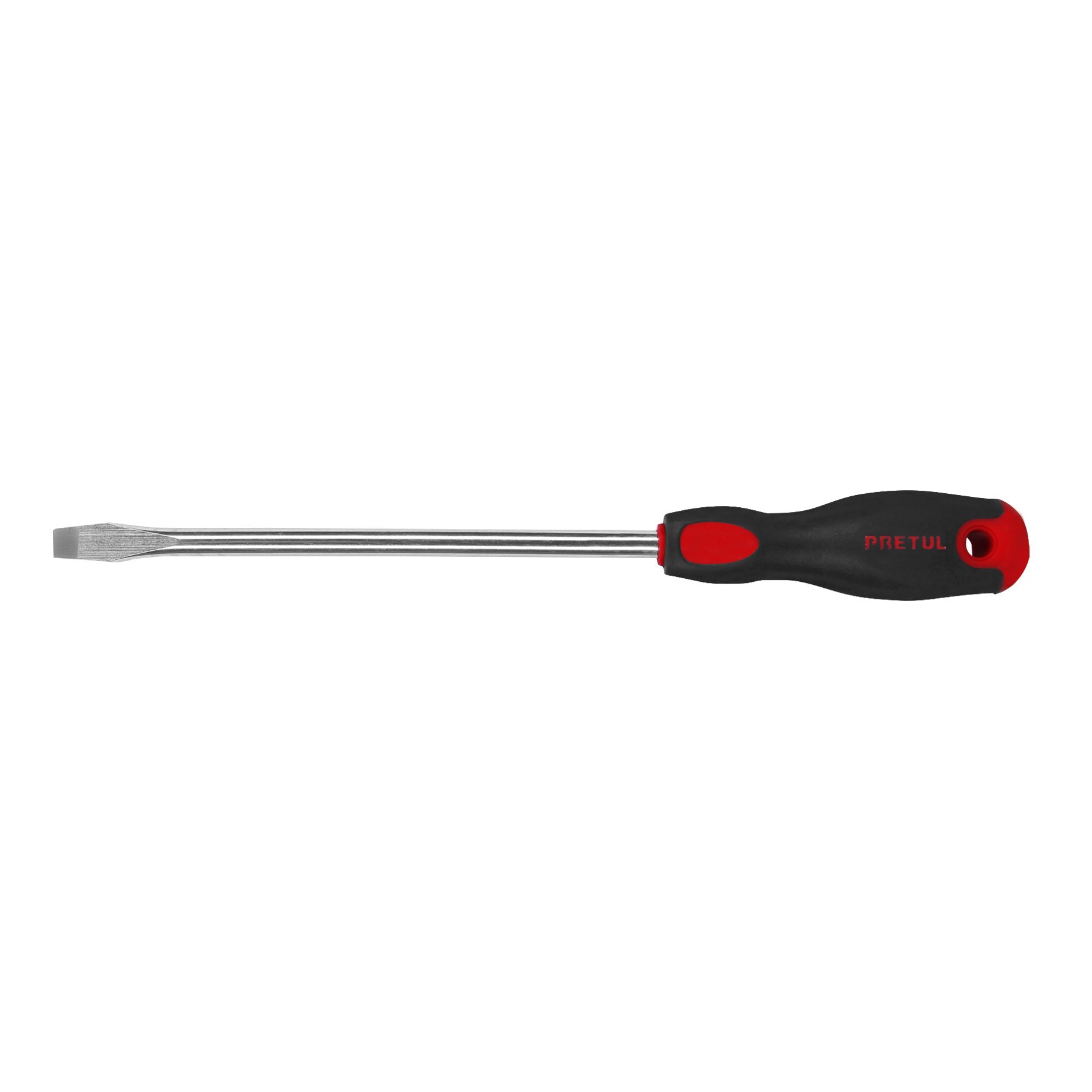 Desarmador plano 3/8" x 8" mango Comfort Grip, PRETUL