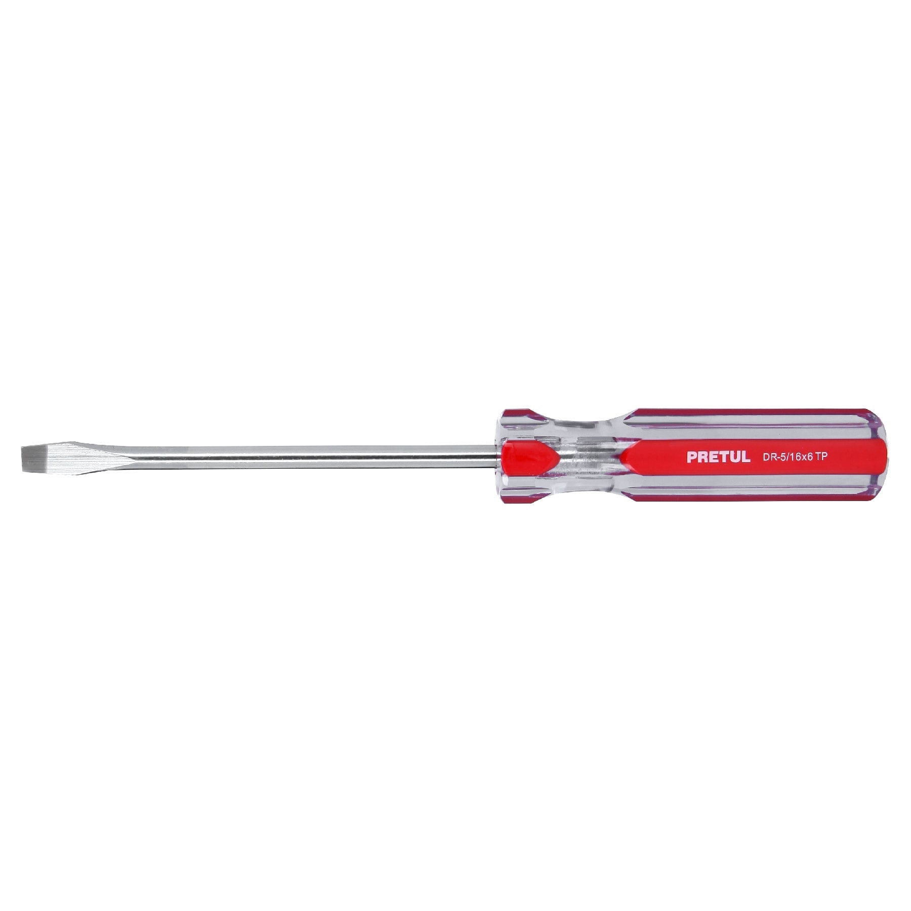 Desarmador plano 5/16 x 6" mango de PVC, PRETUL