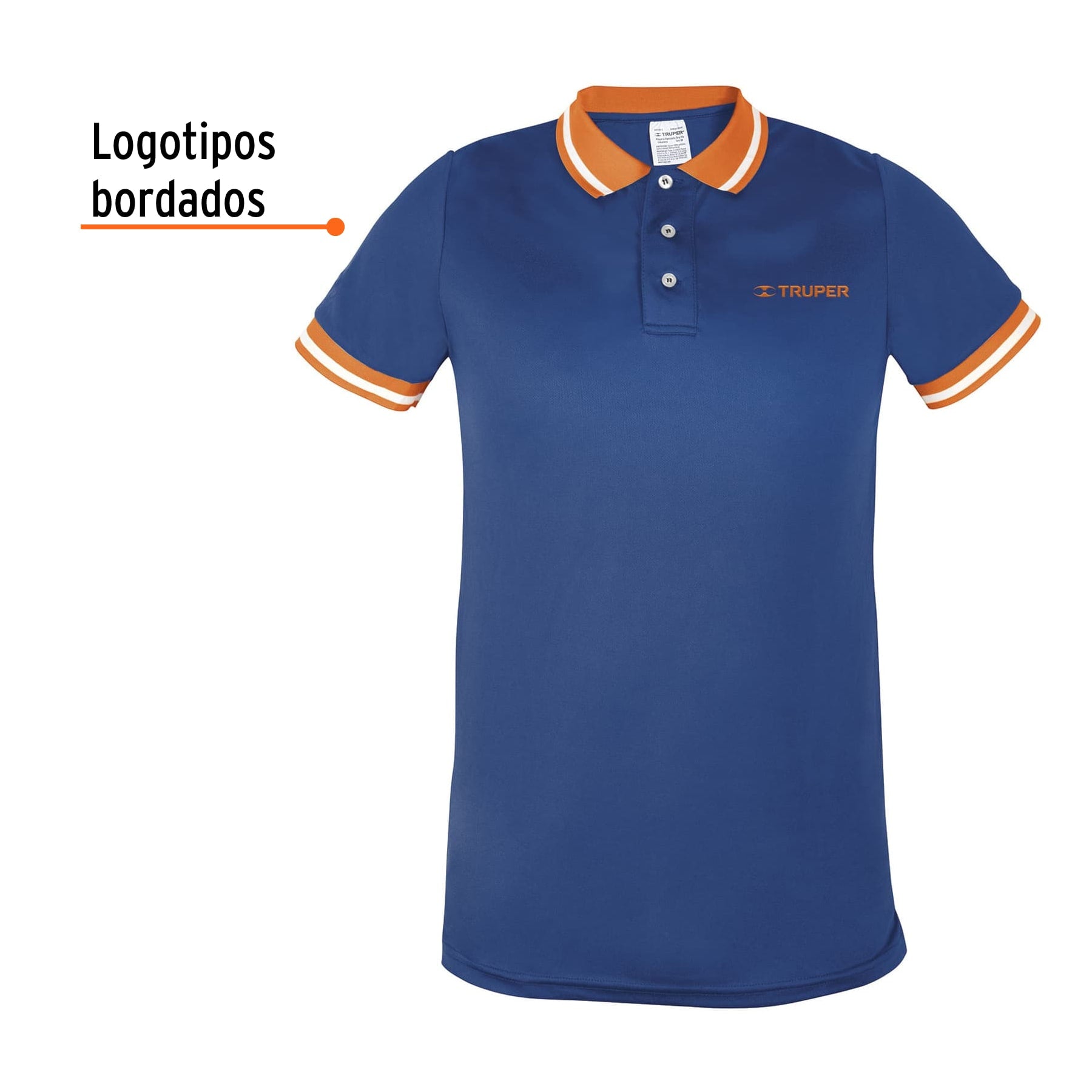 Playera polo performance para hombre, azul, EG, TRUPER