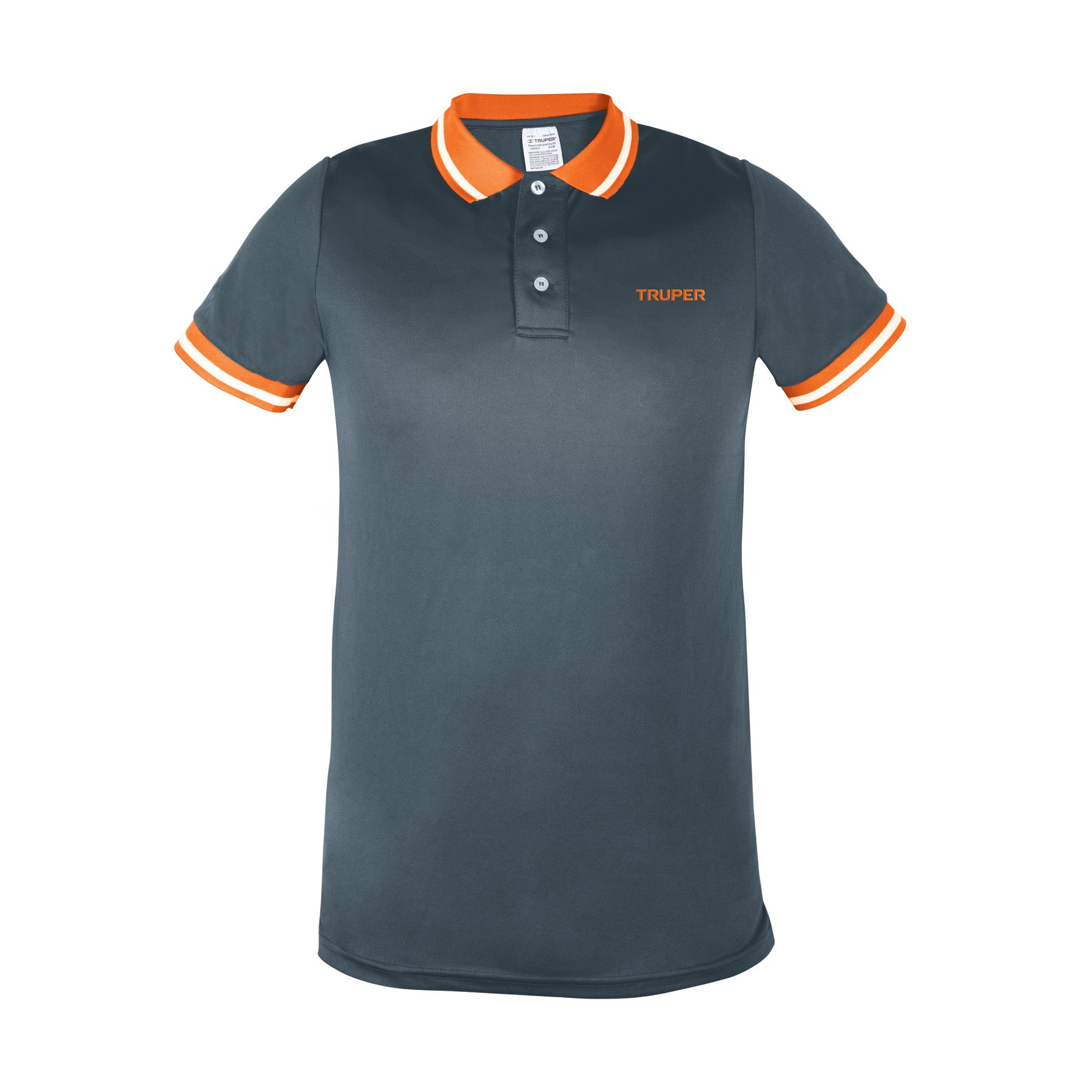 Playera polo performance para hombre, gris, EEG, TRUPER