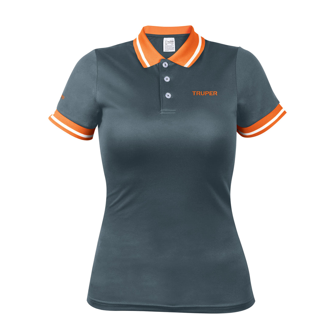 Playera polo performance para mujer, gris, M, TRUPER