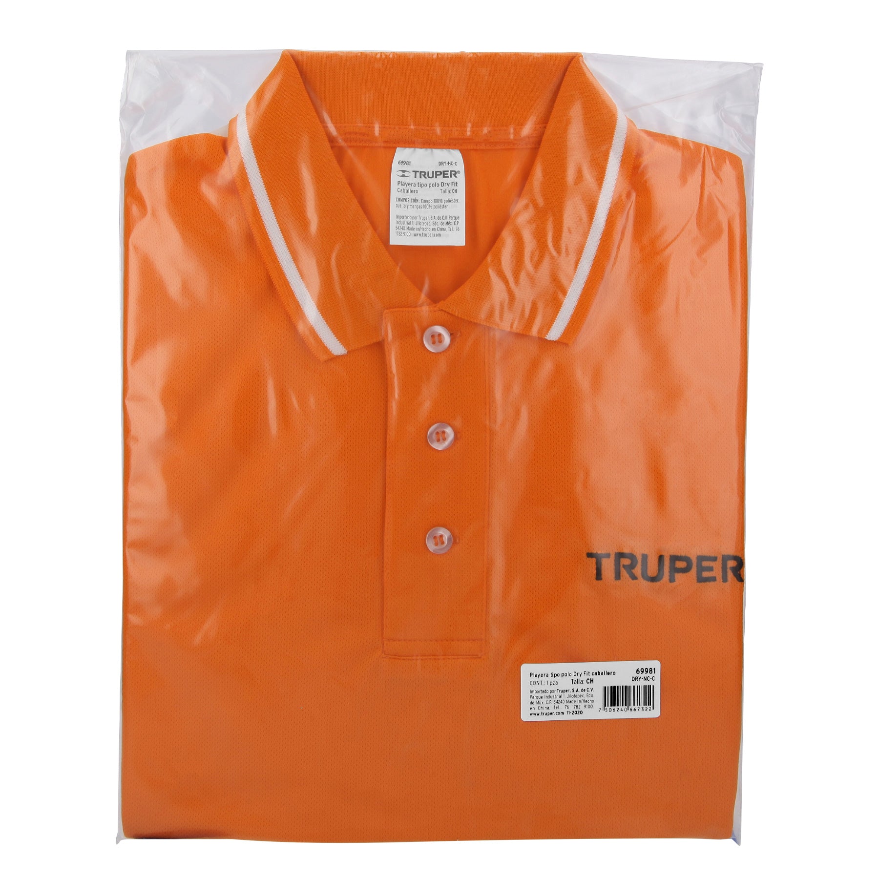 Playera polo performance para hombre, naranja, CH, TRUPER