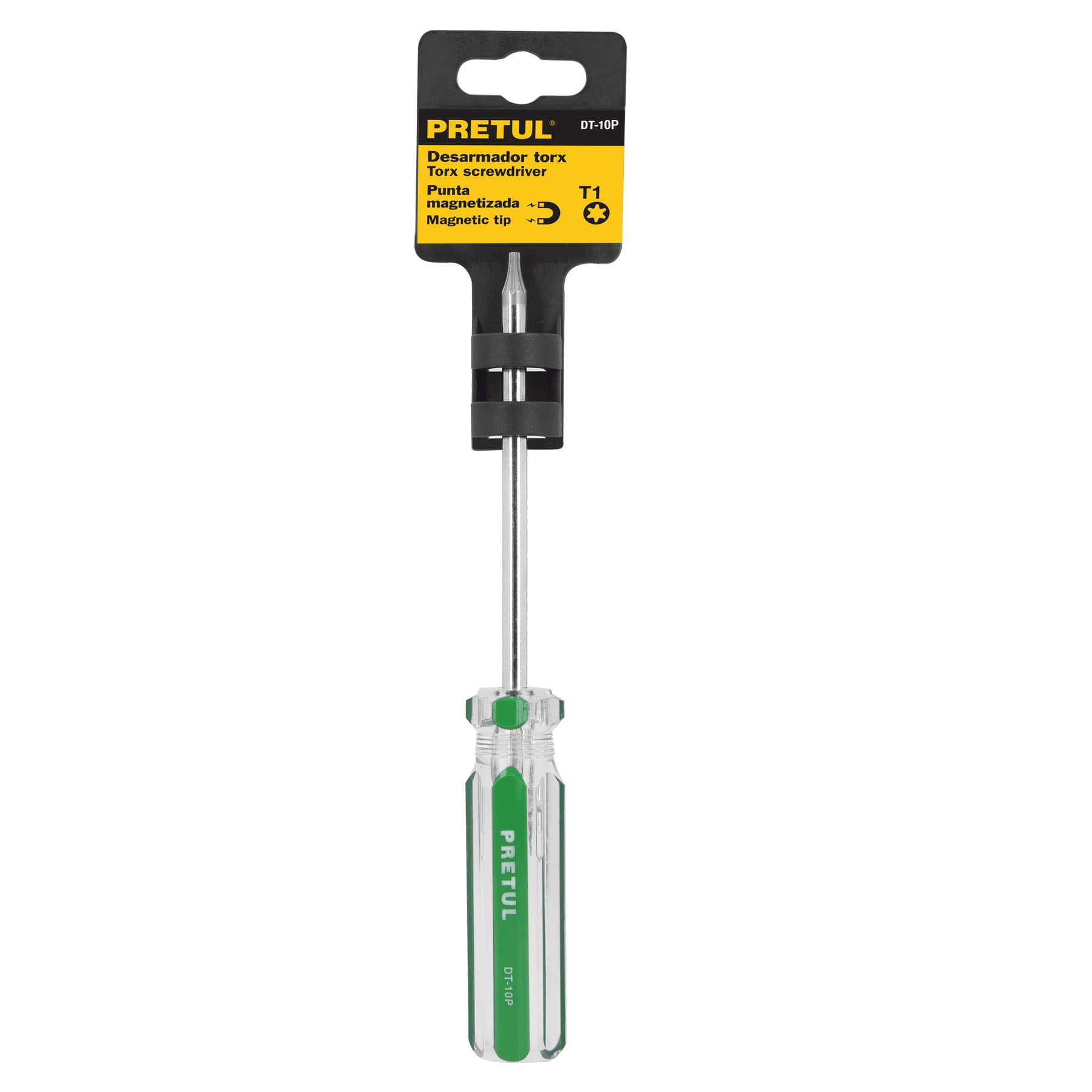 Desarmador punta Torx T 10 mango de PVC, PRETUL