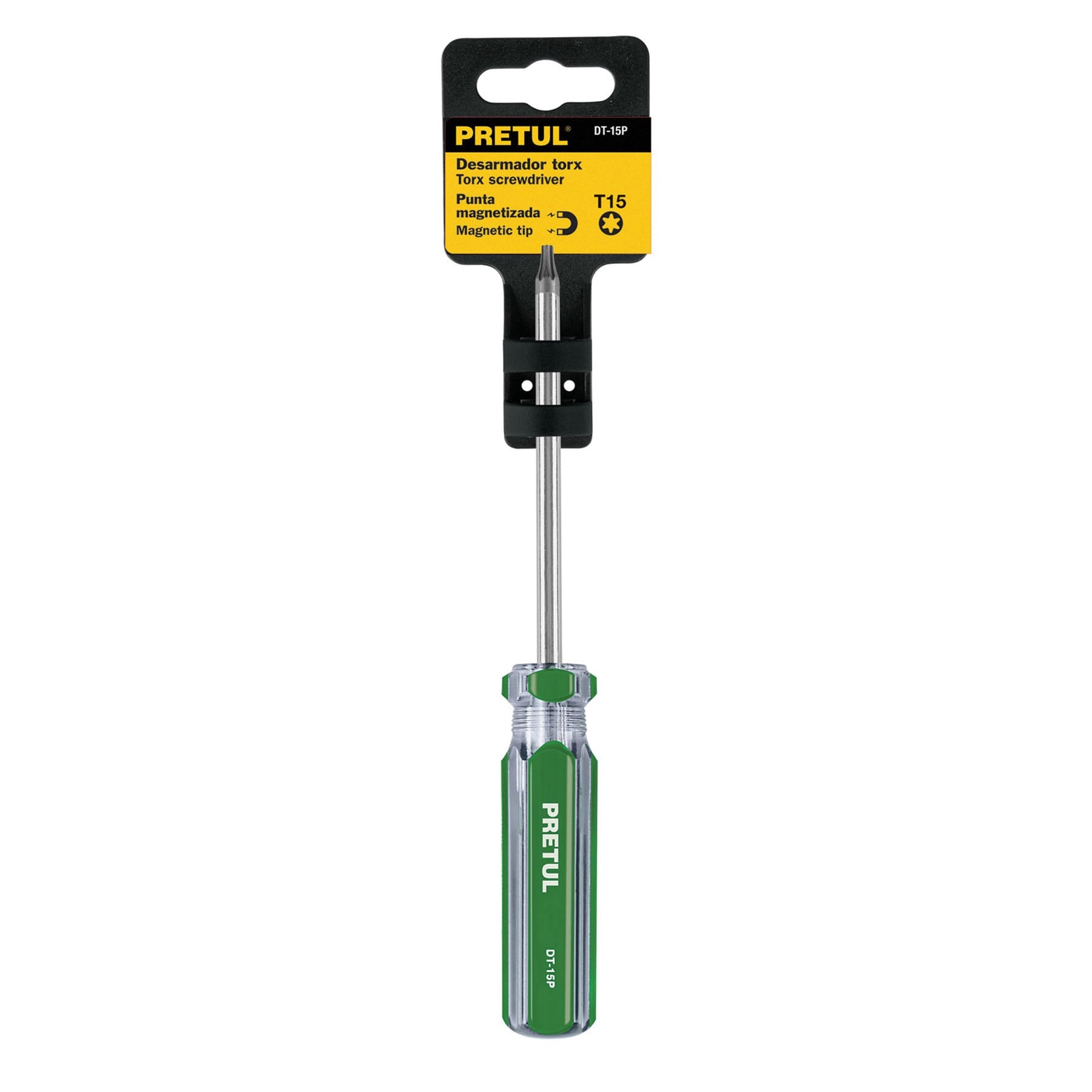 Desarmador punta Torx T 15 mango de PVC, PRETUL