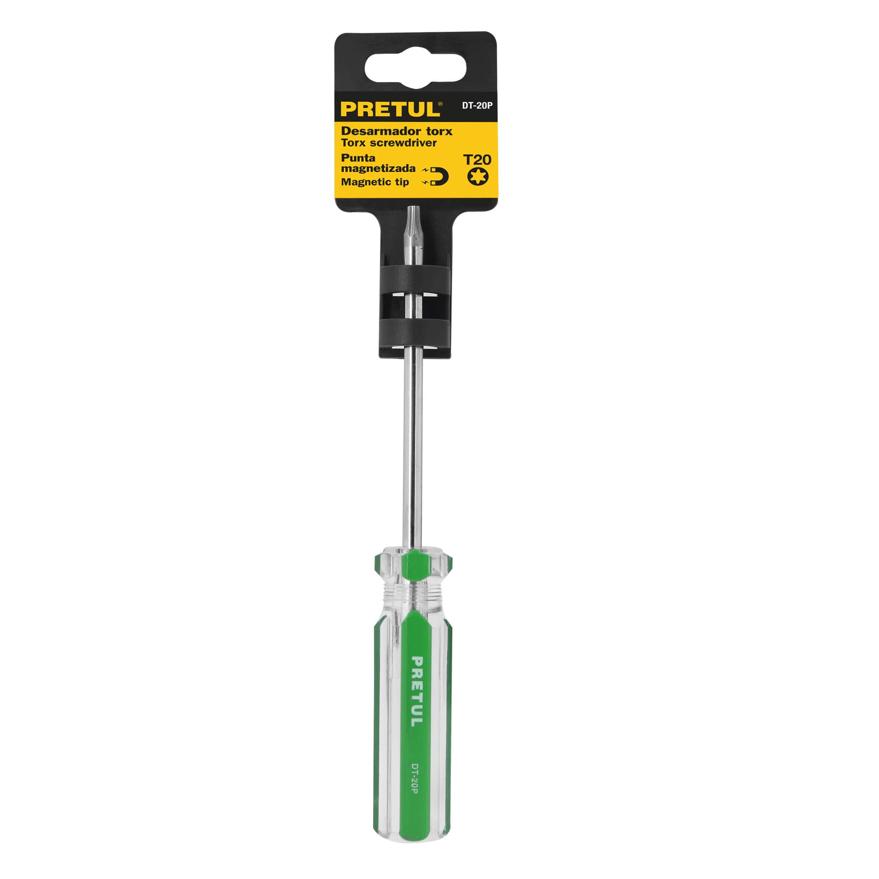 Desarmador punta Torx T 20 mango de PVC, PRETUL