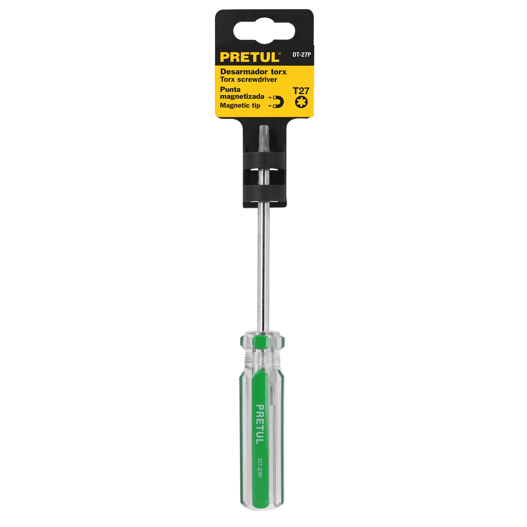 Desarmador punta Torx T 27 mango de PVC, PRETUL
