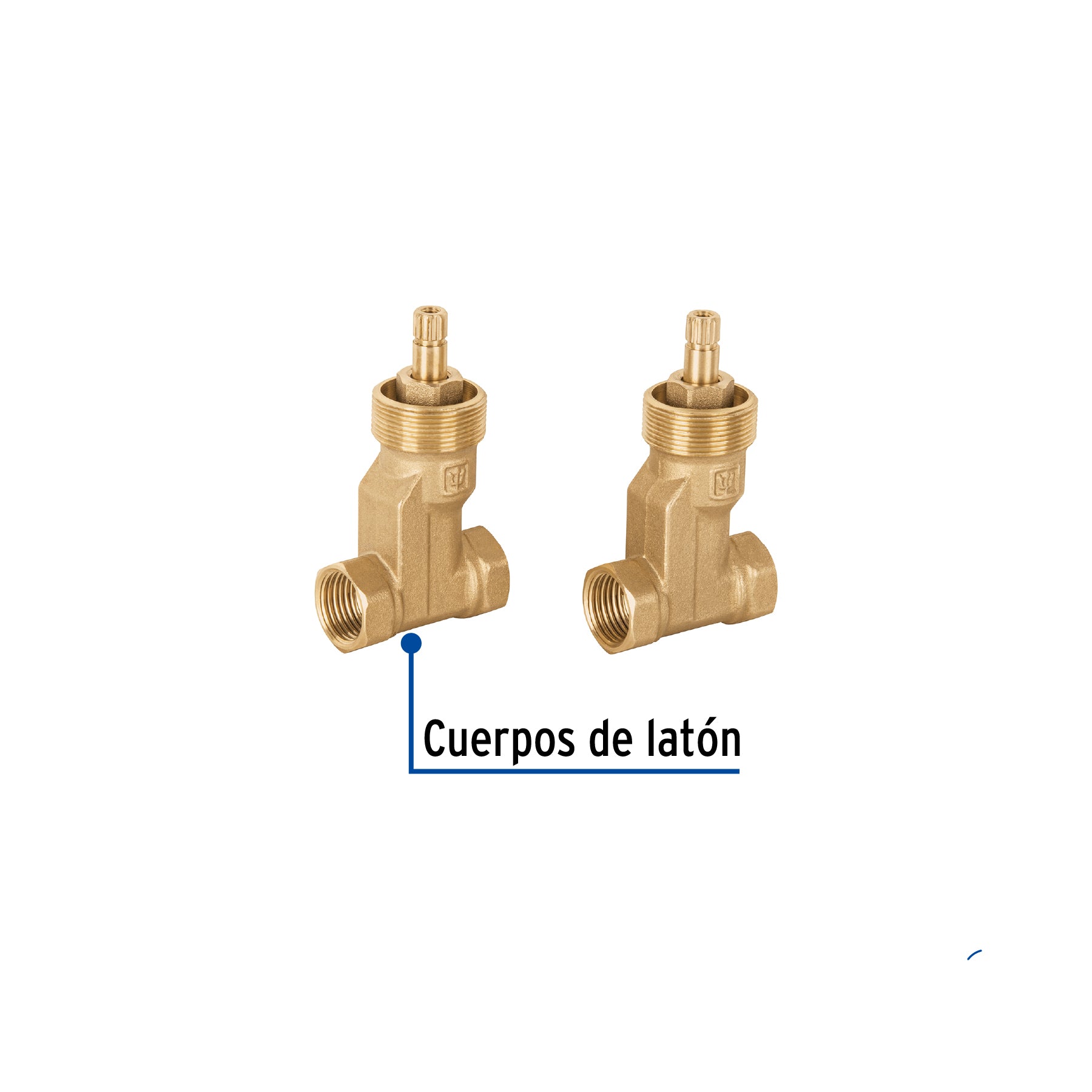 Juego llaves empotrar roscables,compresión,sin maneral BASIC