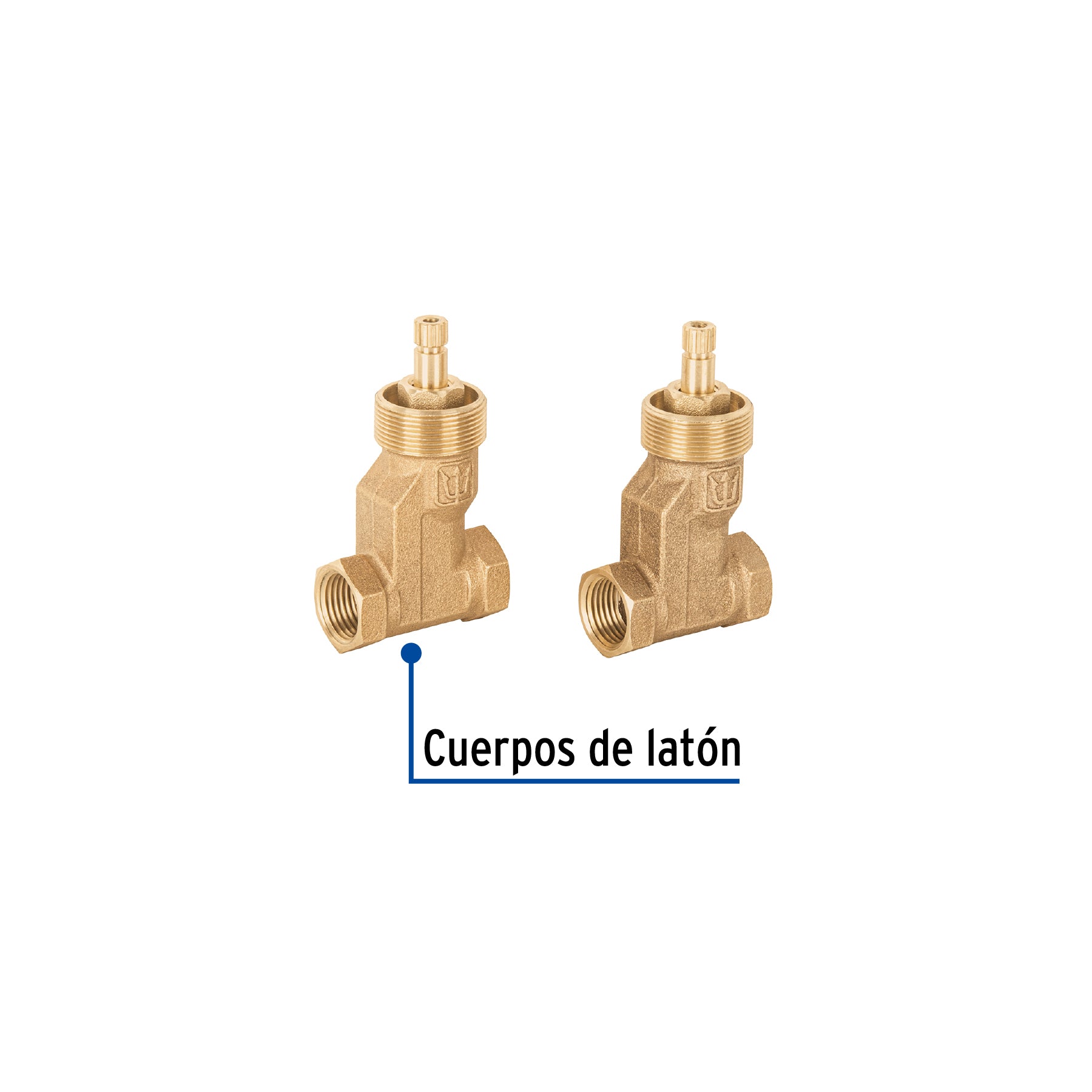 Juego llaves empotrar roscables,compresión,sin maneral FOSET