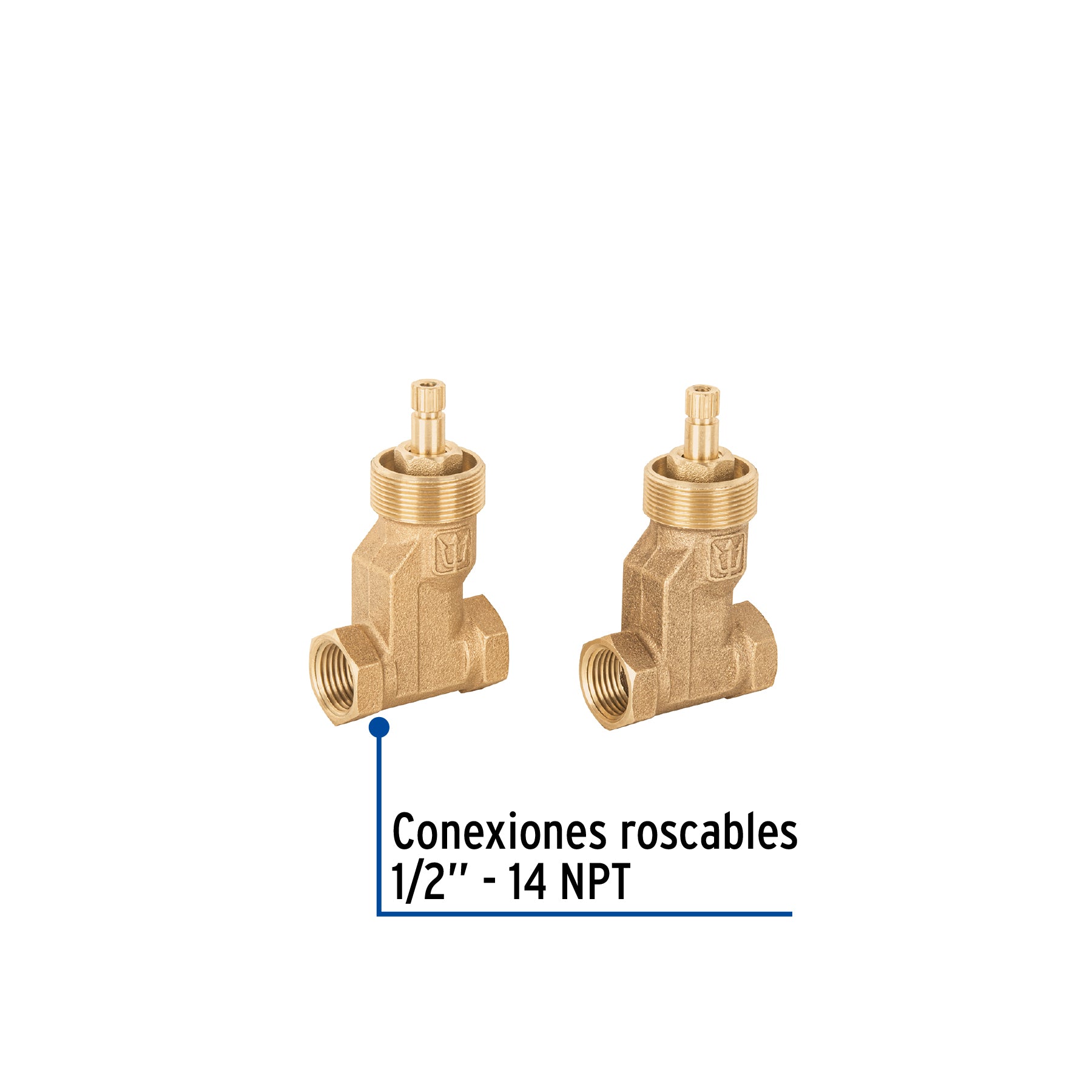 Juego llaves empotrar roscables,compresión,sin maneral FOSET