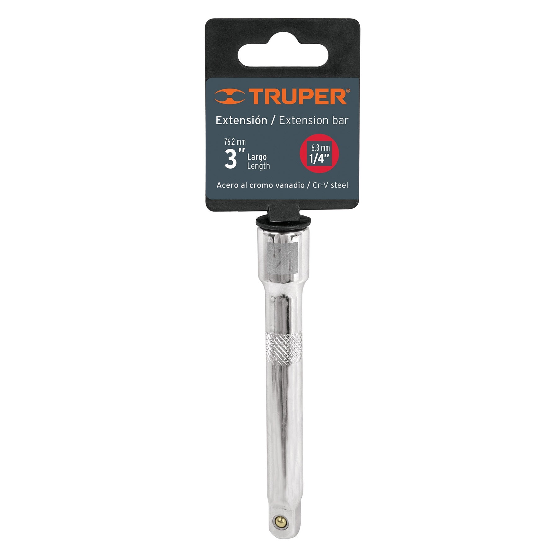 Extensión para matraca, cuadro 1/4", largo 3", TRUPER