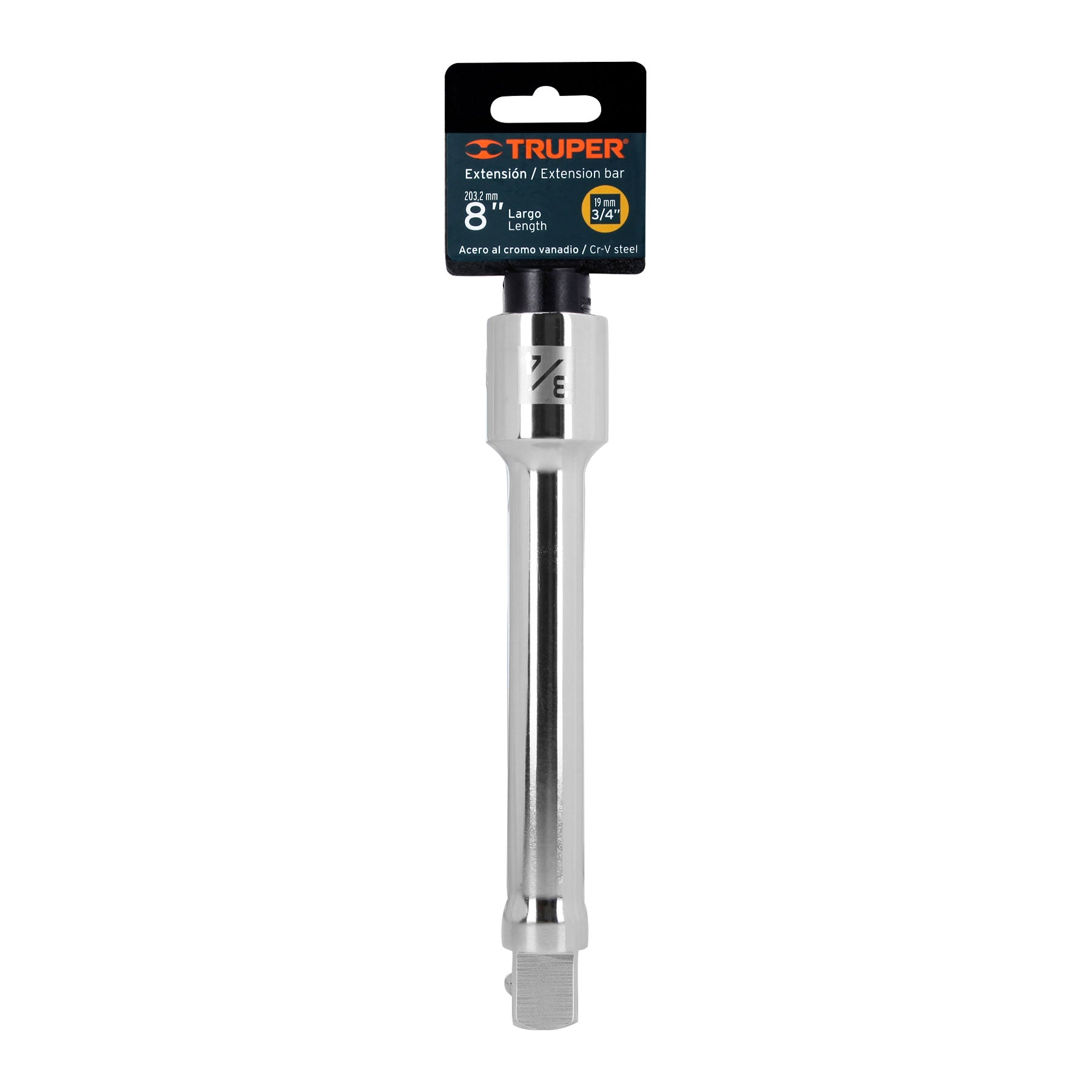Extensión para matraca, cuadro 3/4", largo 8", TRUPER