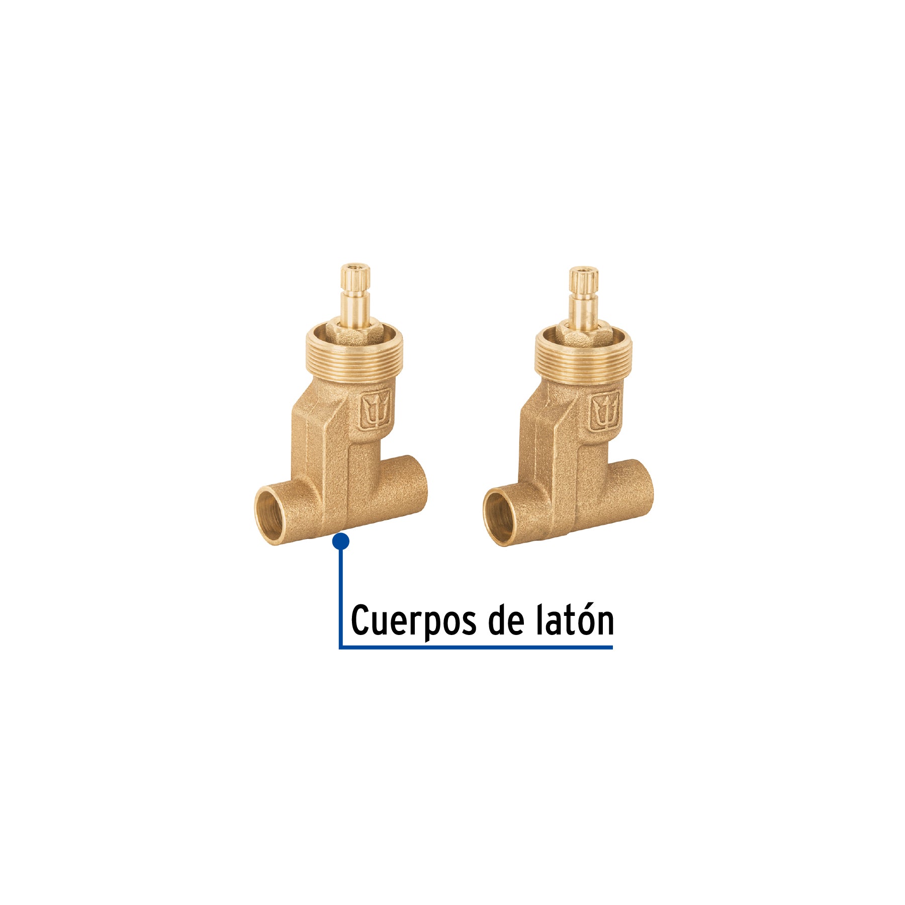 Juego llaves empotrar soldables,compresión,sin maneral BASIC
