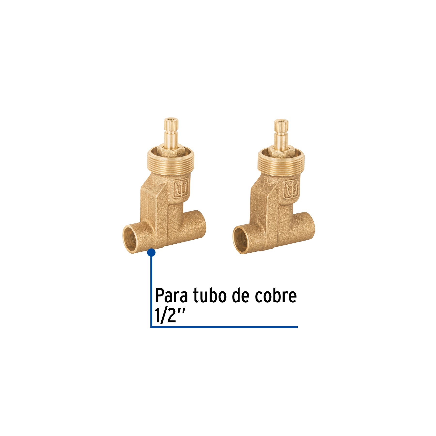 Juego llaves empotrar soldables,compresión,sin maneral BASIC