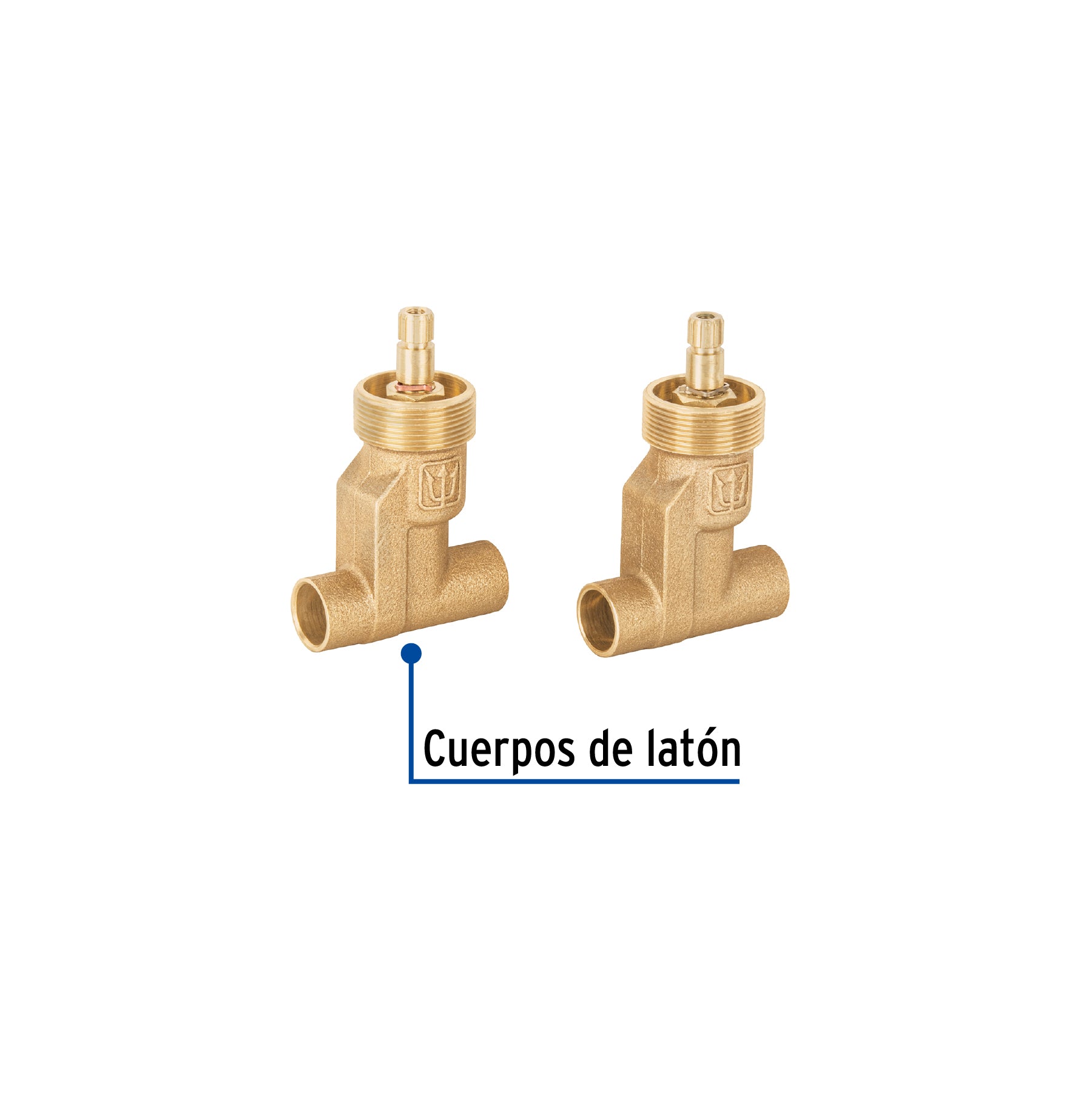 Juego llaves empotrar soldables,1/4 vuelta,sin maneral FOSET