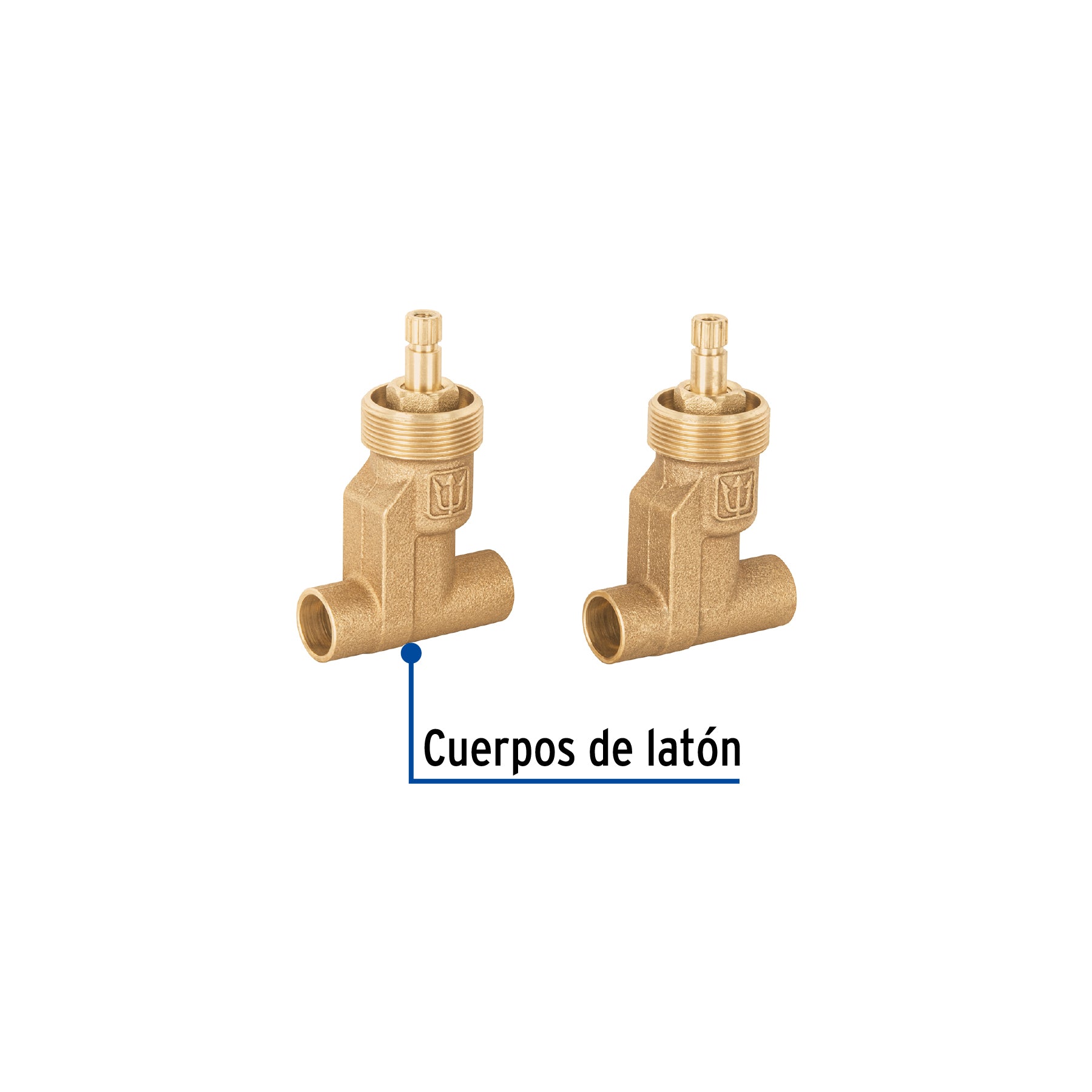 Juego llaves empotrar soldables,compresión,sin maneral FOSET