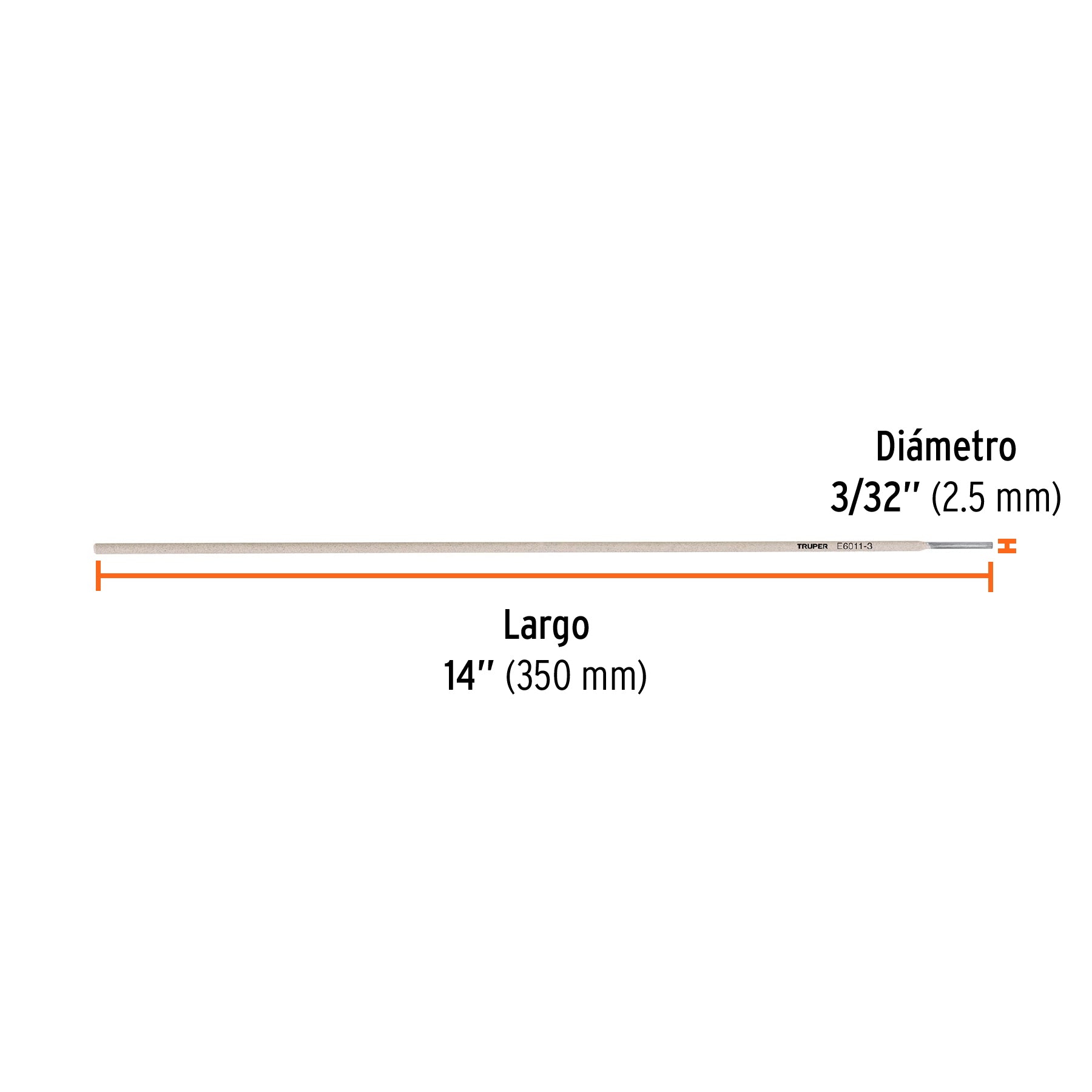 Bolsa con 1 kg de electrodos 6011 de 3/32", TRUPER