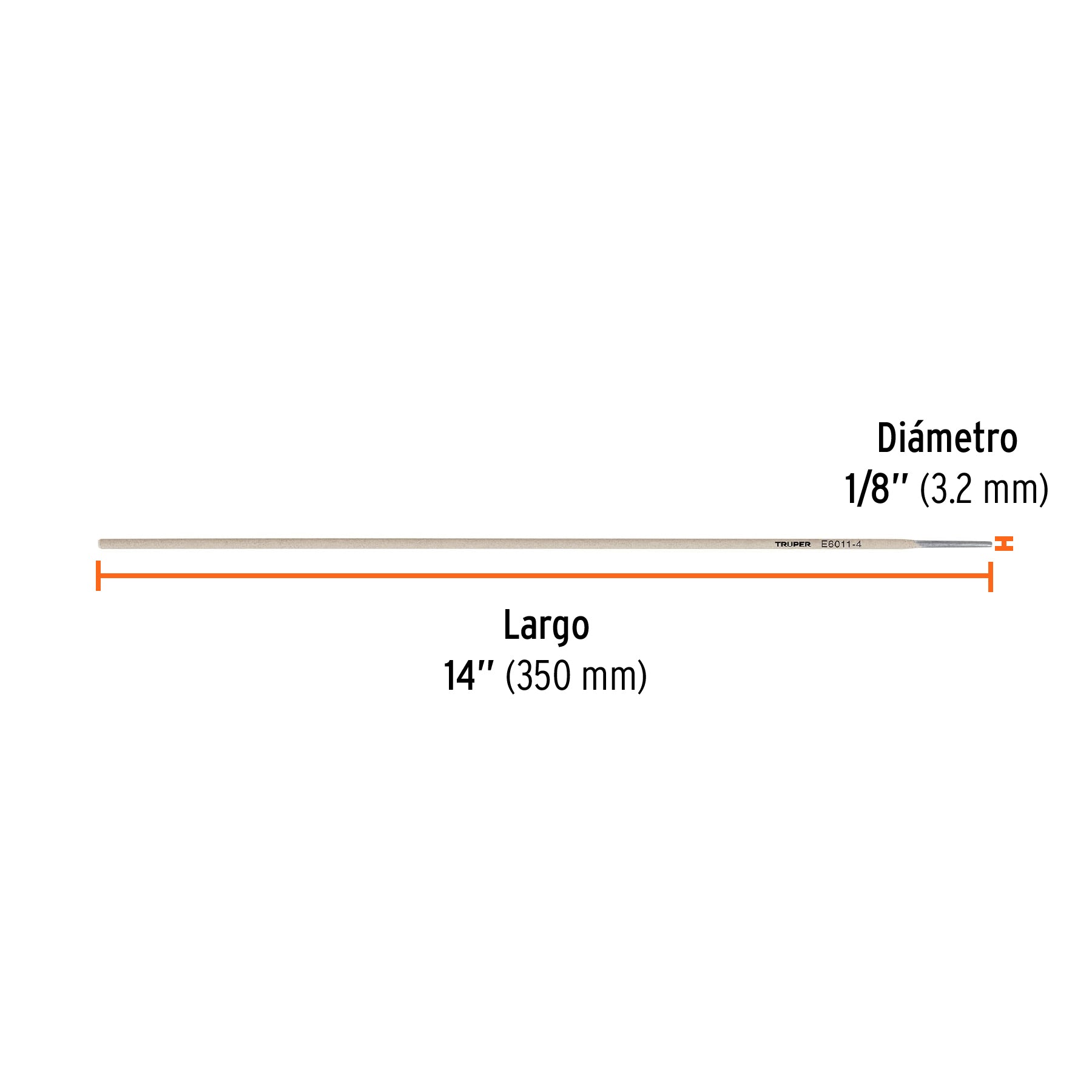 Bolsa con 1 kg de electrodos 6011 de 1/8", TRUPER