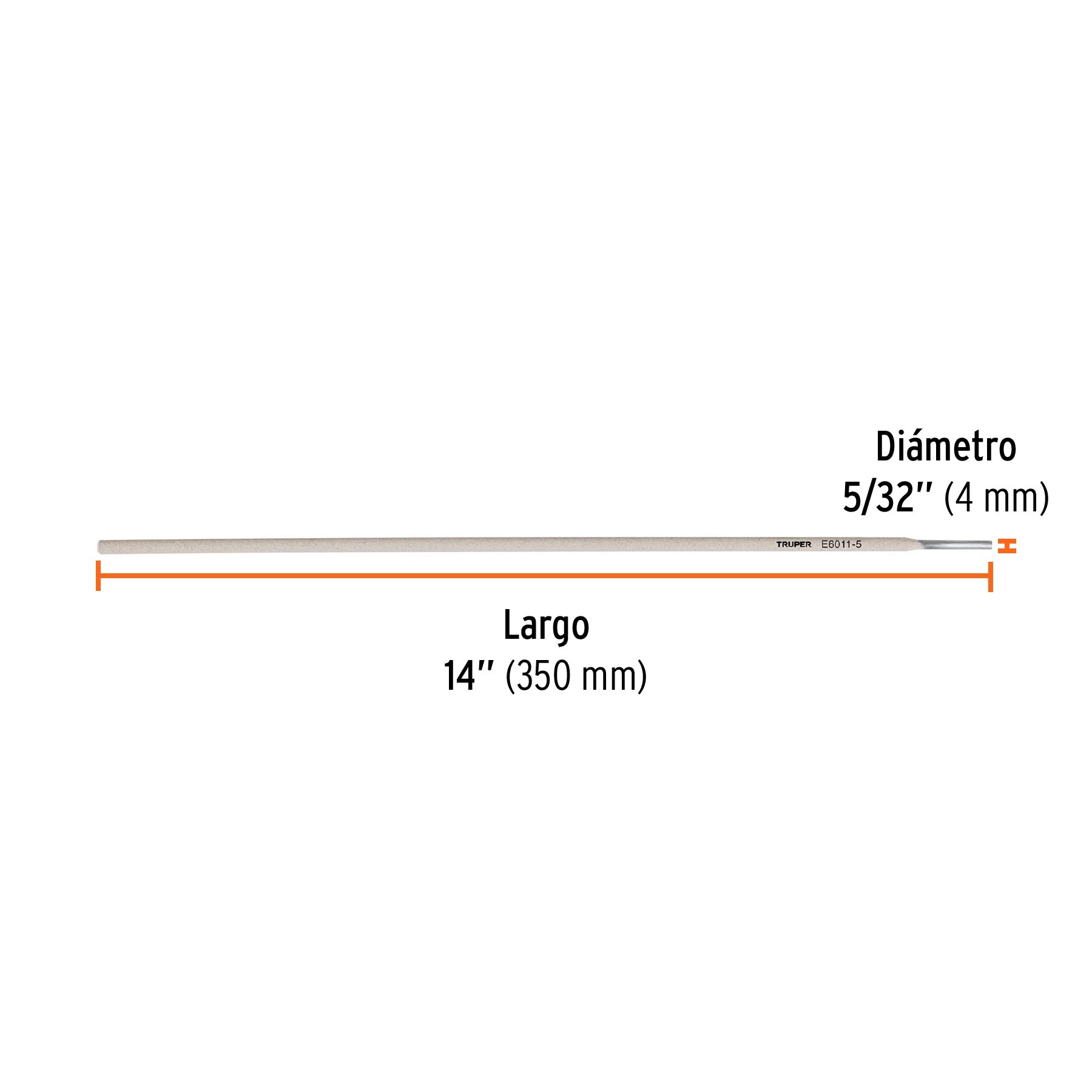 Bolsa con 1 kg de electrodos 6011 de 5/32", TRUPER