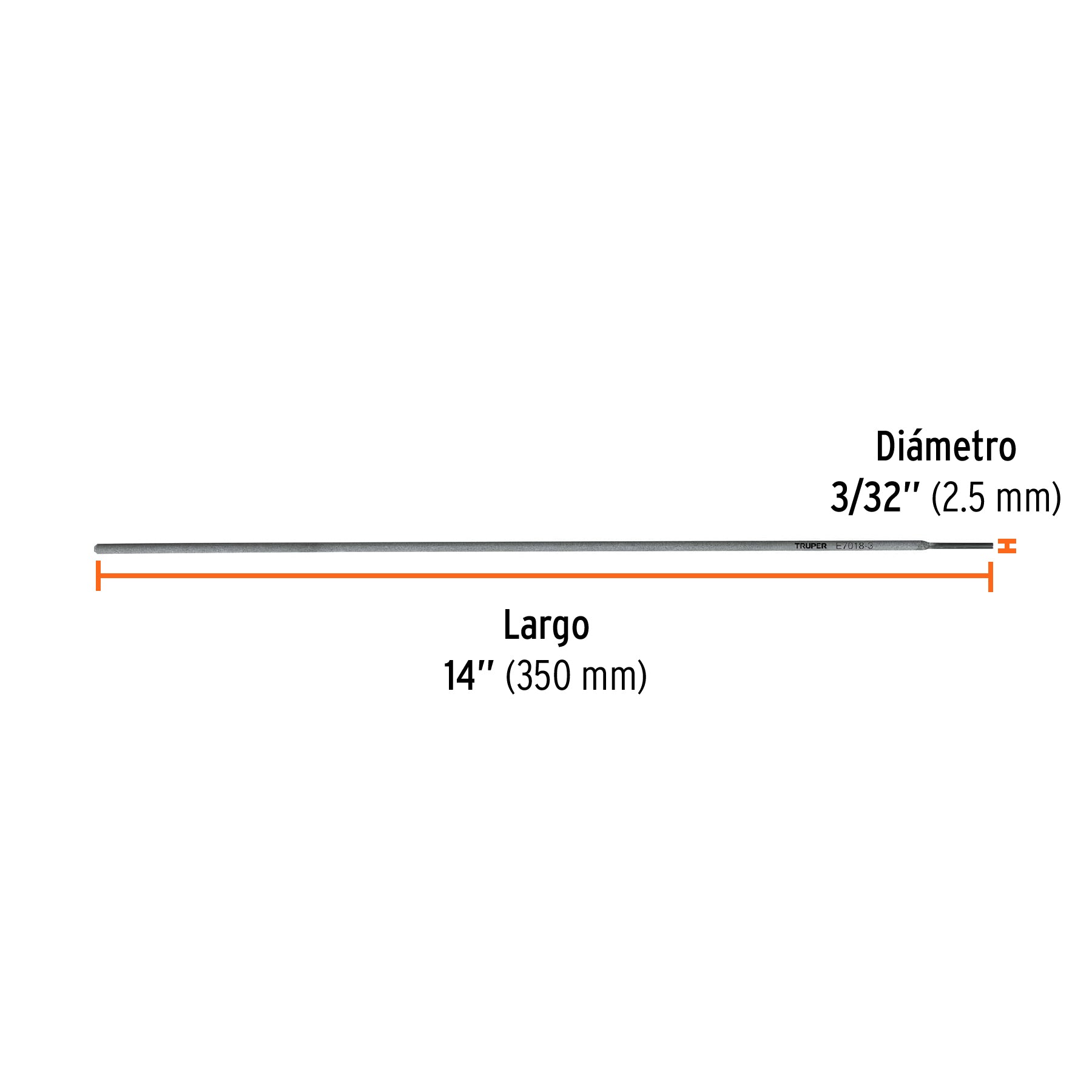 Bolsa con 1 kg de electrodos 7018 de 3/32", TRUPER