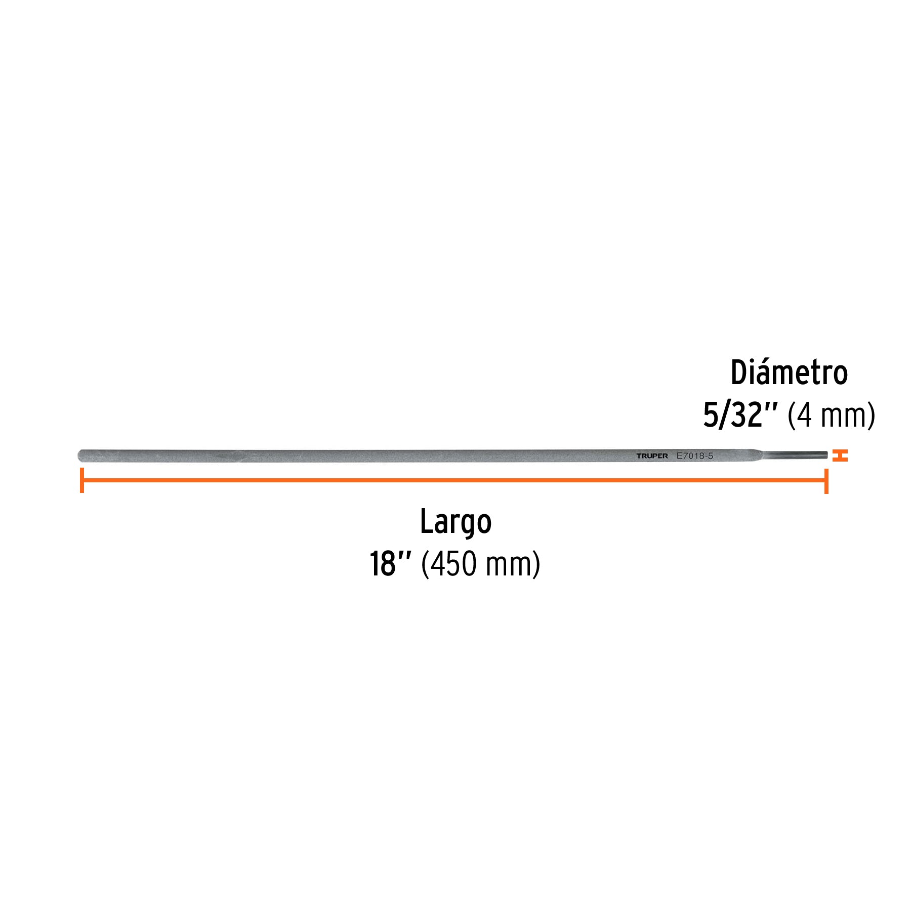 Bolsa con 1 kg de electrodos 7018 de 5/32", TRUPER