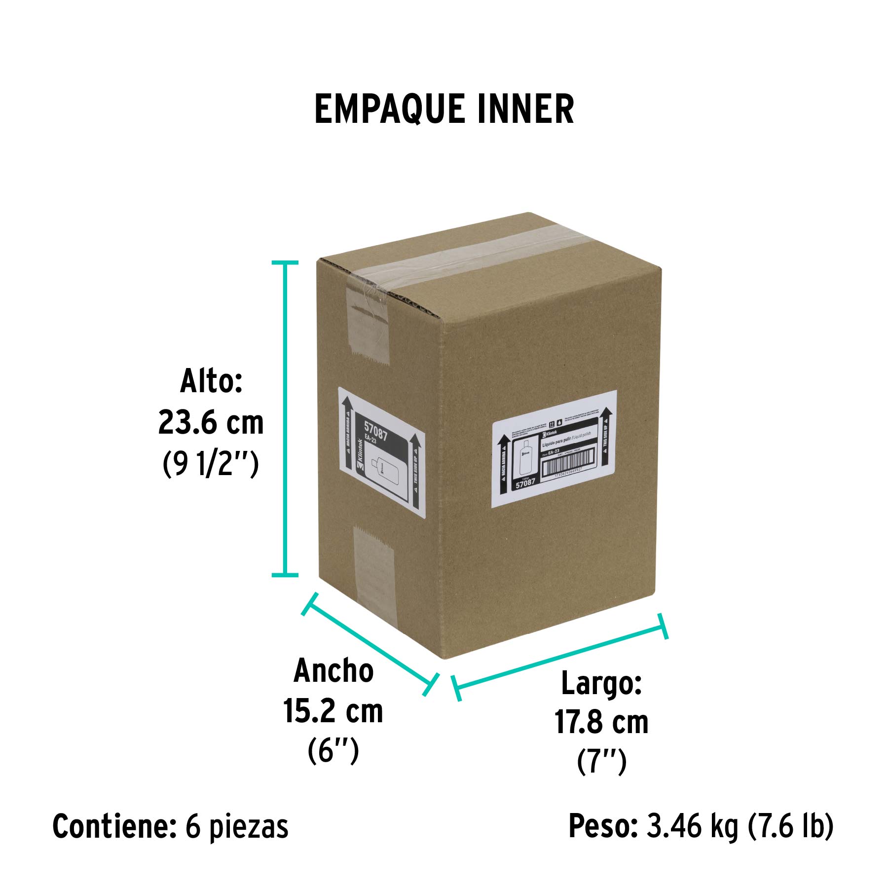 Polish líquido para auto, 473 ml, KLINTEK - Empaque