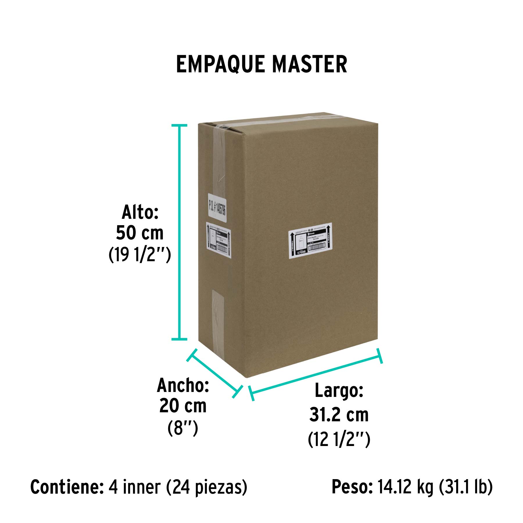 Cera líquida de silicón para auto, 473 ml, KLINTEK - Empaque