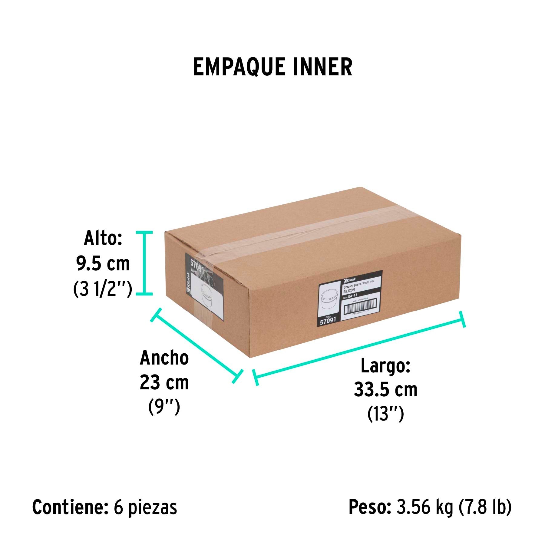 Cera en pasta de silicón para auto, 500 g, KLINTEK - Empaque
