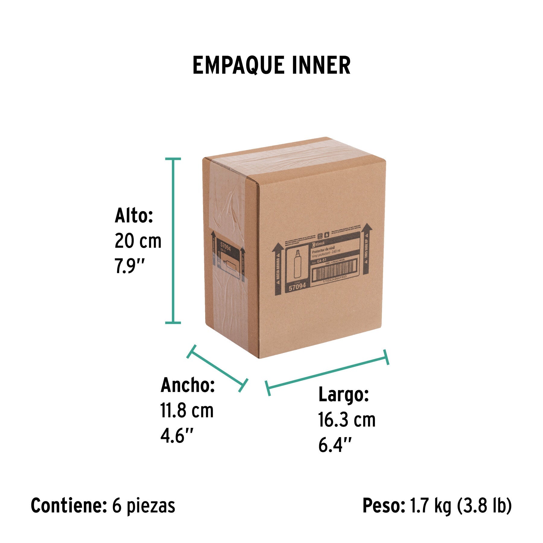 Líquido protector de vinil, 240 ml, KLINTEK - Empaque