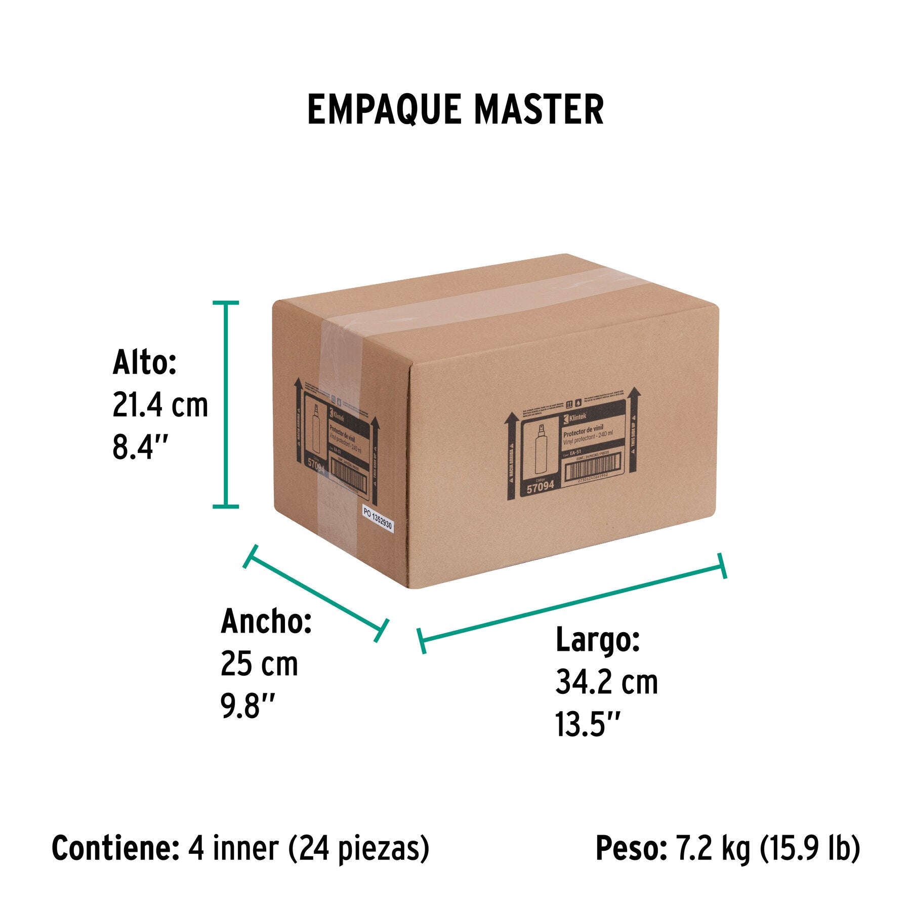 Líquido protector de vinil, 240 ml, KLINTEK - Empaque