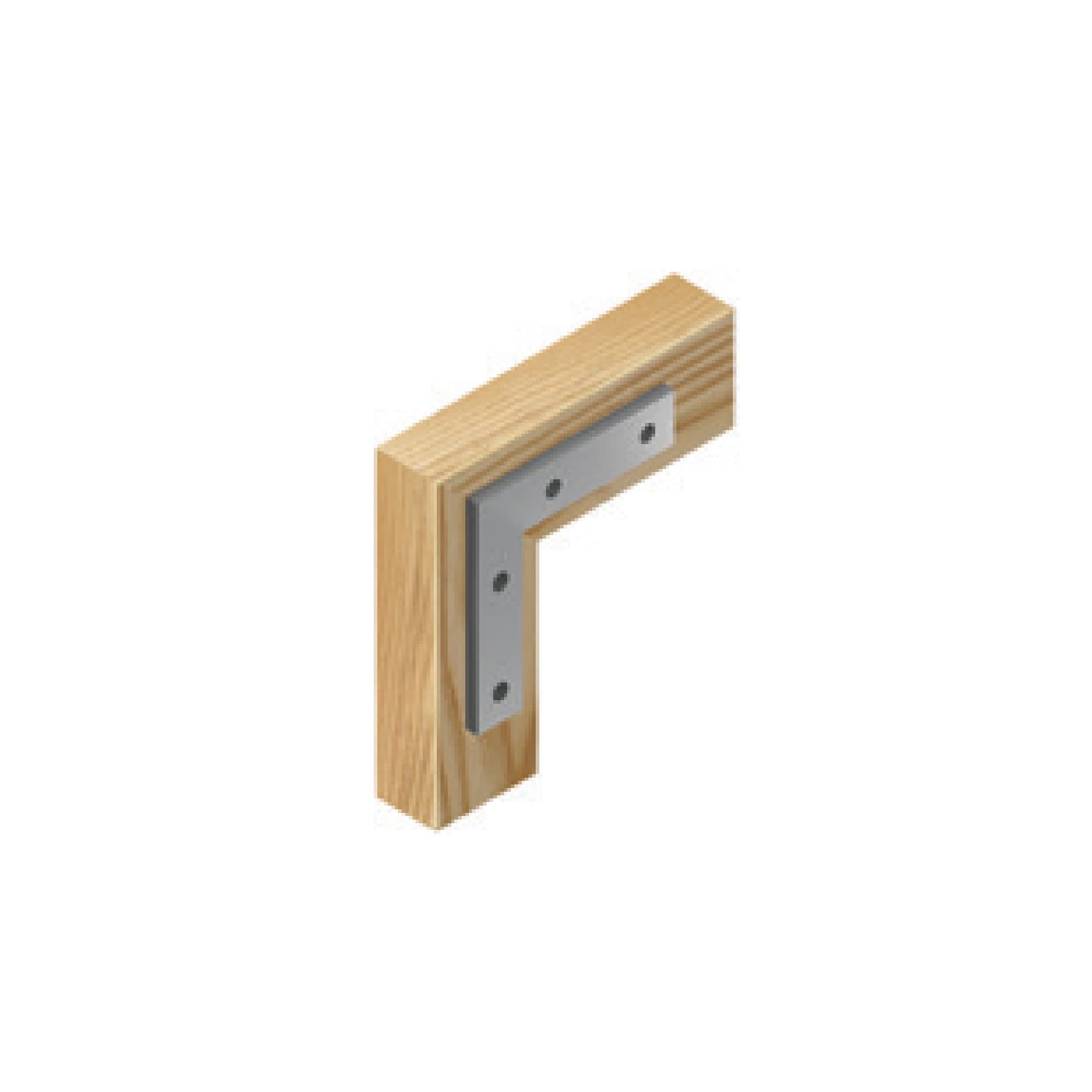 Bolsa c/24 escuadras planas cantoneras 1-1/2"x1-1/2", FIERO