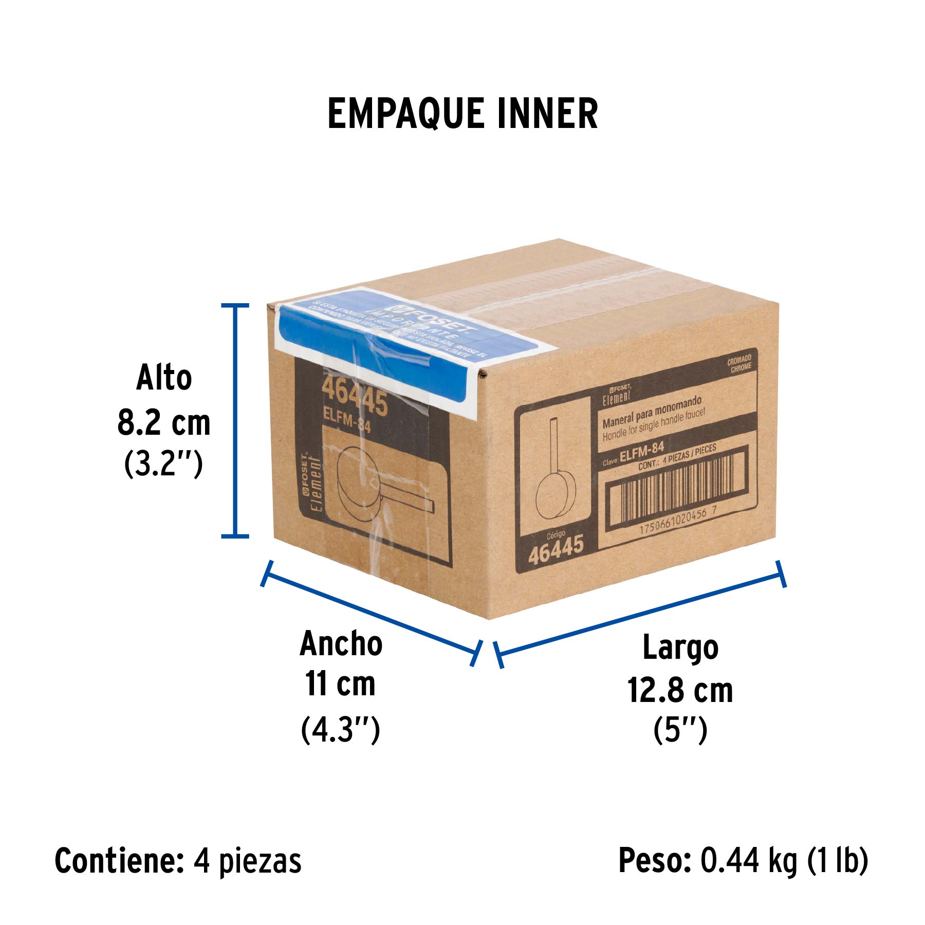 Maneral para monomando ELF-84, cromo, ELEMENT - Empaque